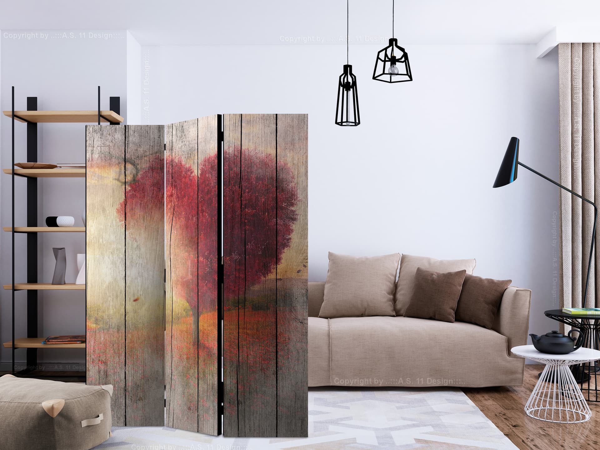 

Parawan 3-częściowy - Jesienna miłość [Room Dividers] (rozmiar 135x172)