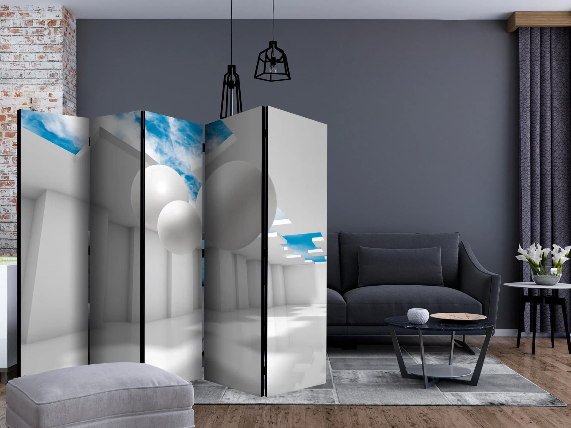 

Parawan 5-częściowy - Architektura przyszłości II [Room Dividers] (rozmiar 225x172)