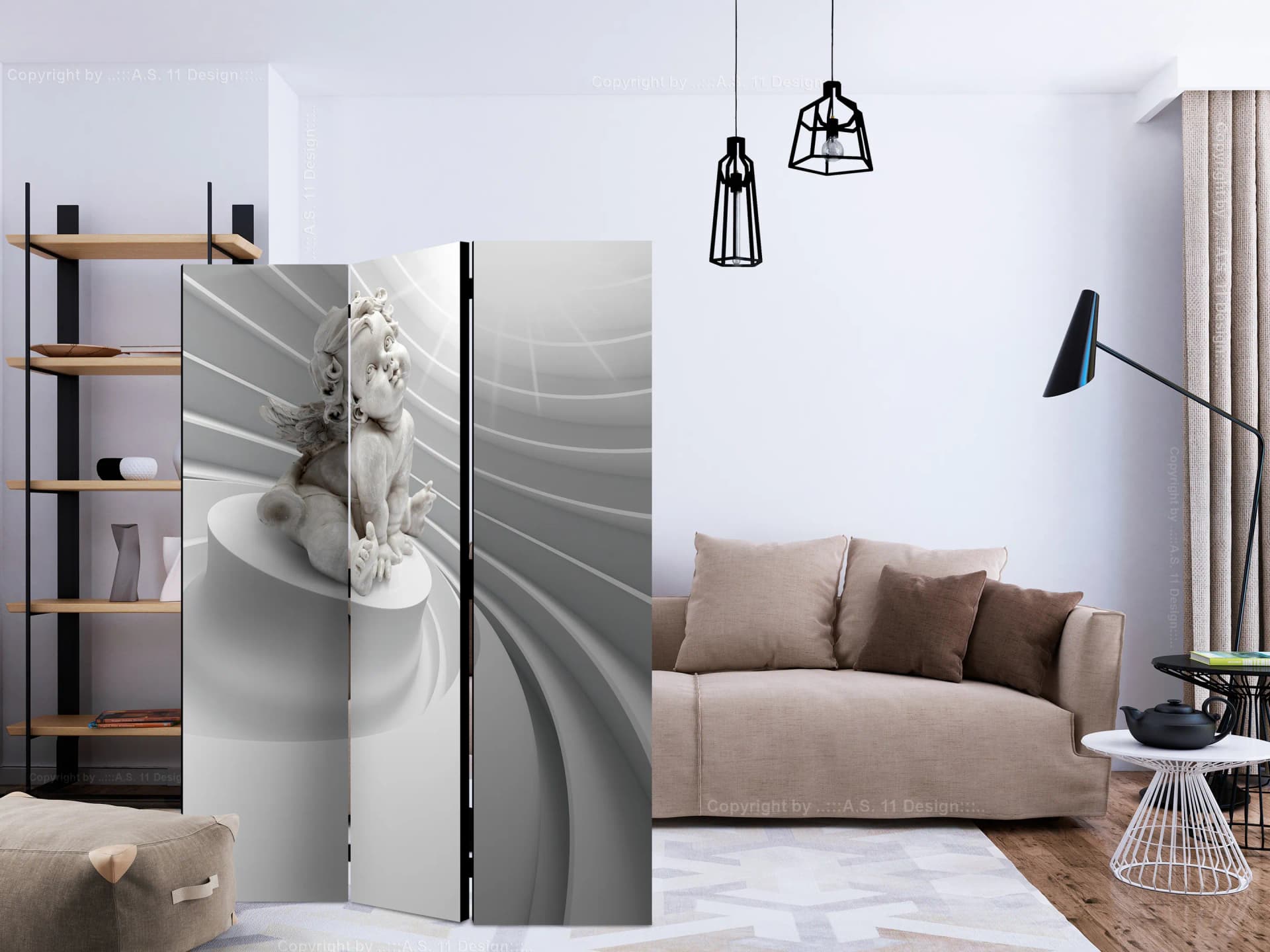 

Parawan 3-częściowy - Anielski blask [Room Dividers] (rozmiar 135x172)