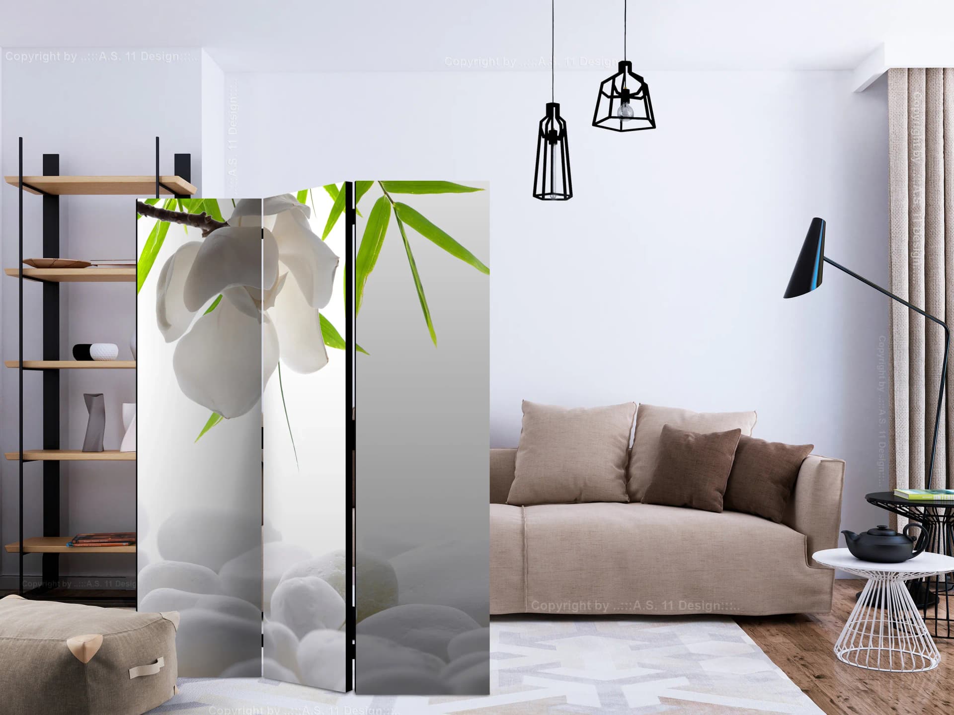 

Parawan 3-częściowy - Jezioro ciszy [Room Dividers] (rozmiar 135x172)