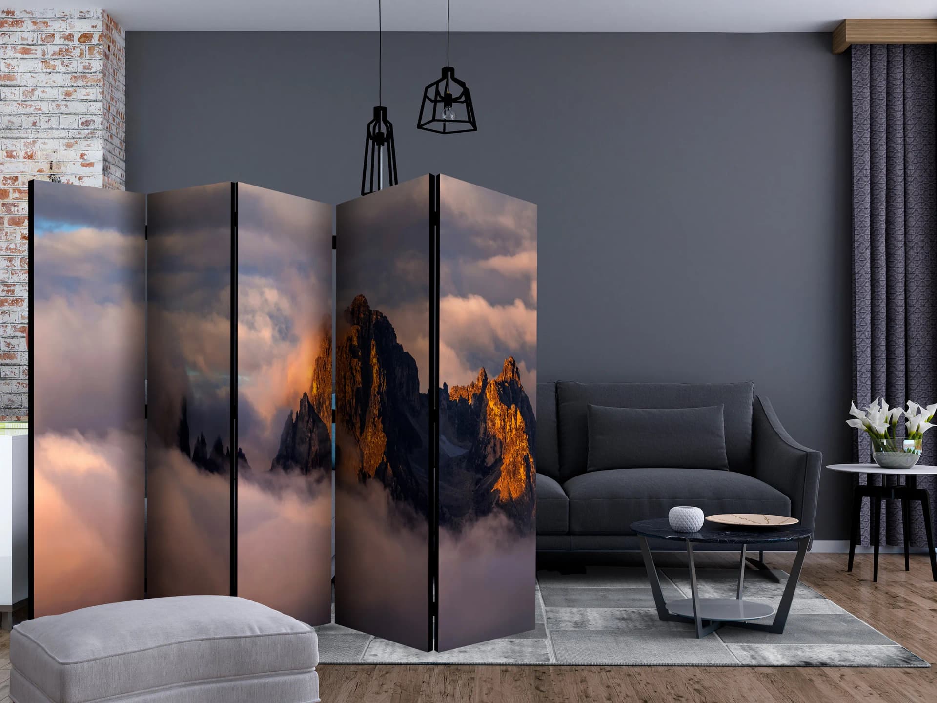 

Parawan 5-częściowy - Arkana chmur II [Room Dividers] (rozmiar 225x172)