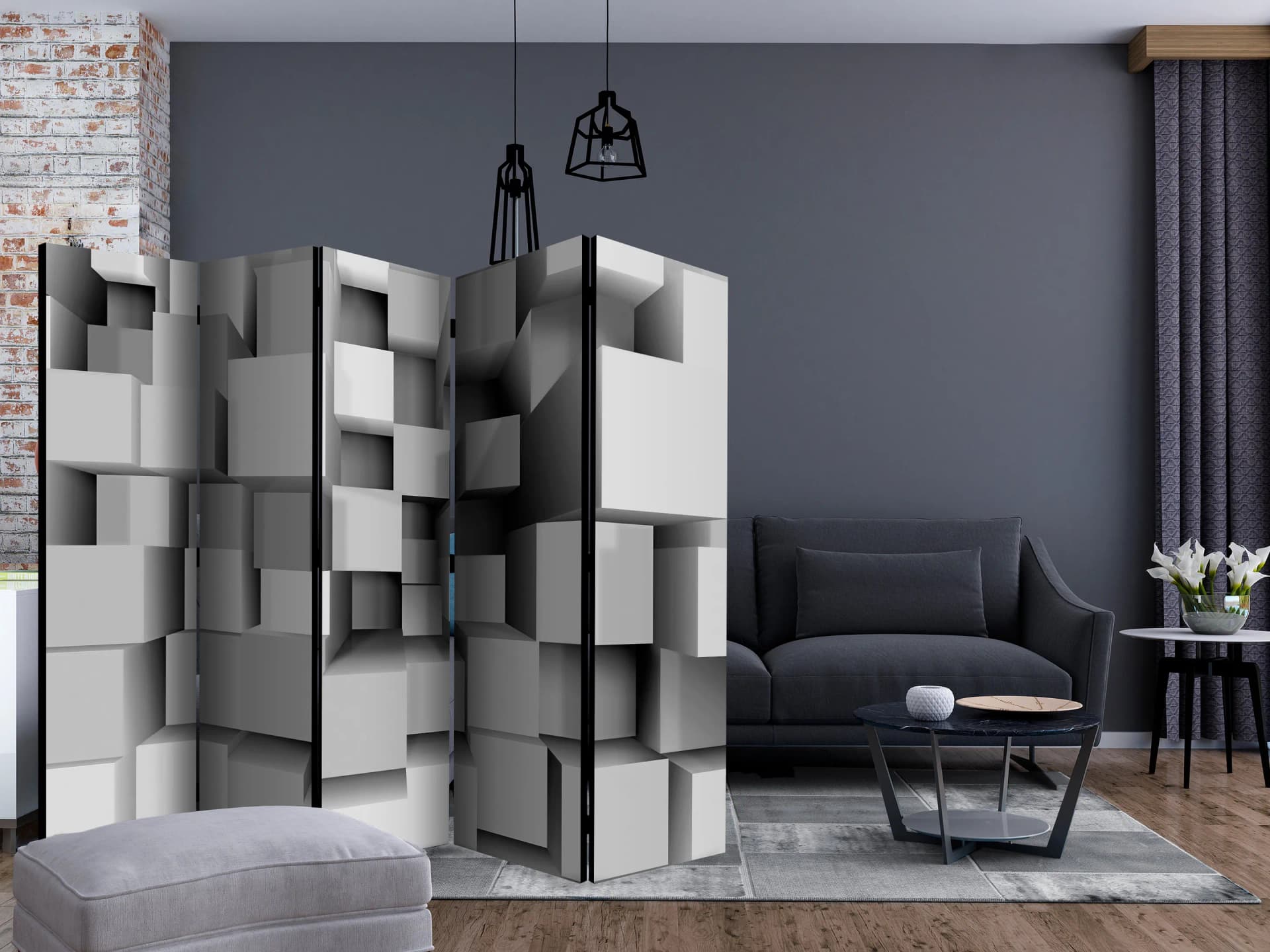 

Parawan 5-częściowy - Mechaniczna symetria II [Room Dividers] (rozmiar 225x172)