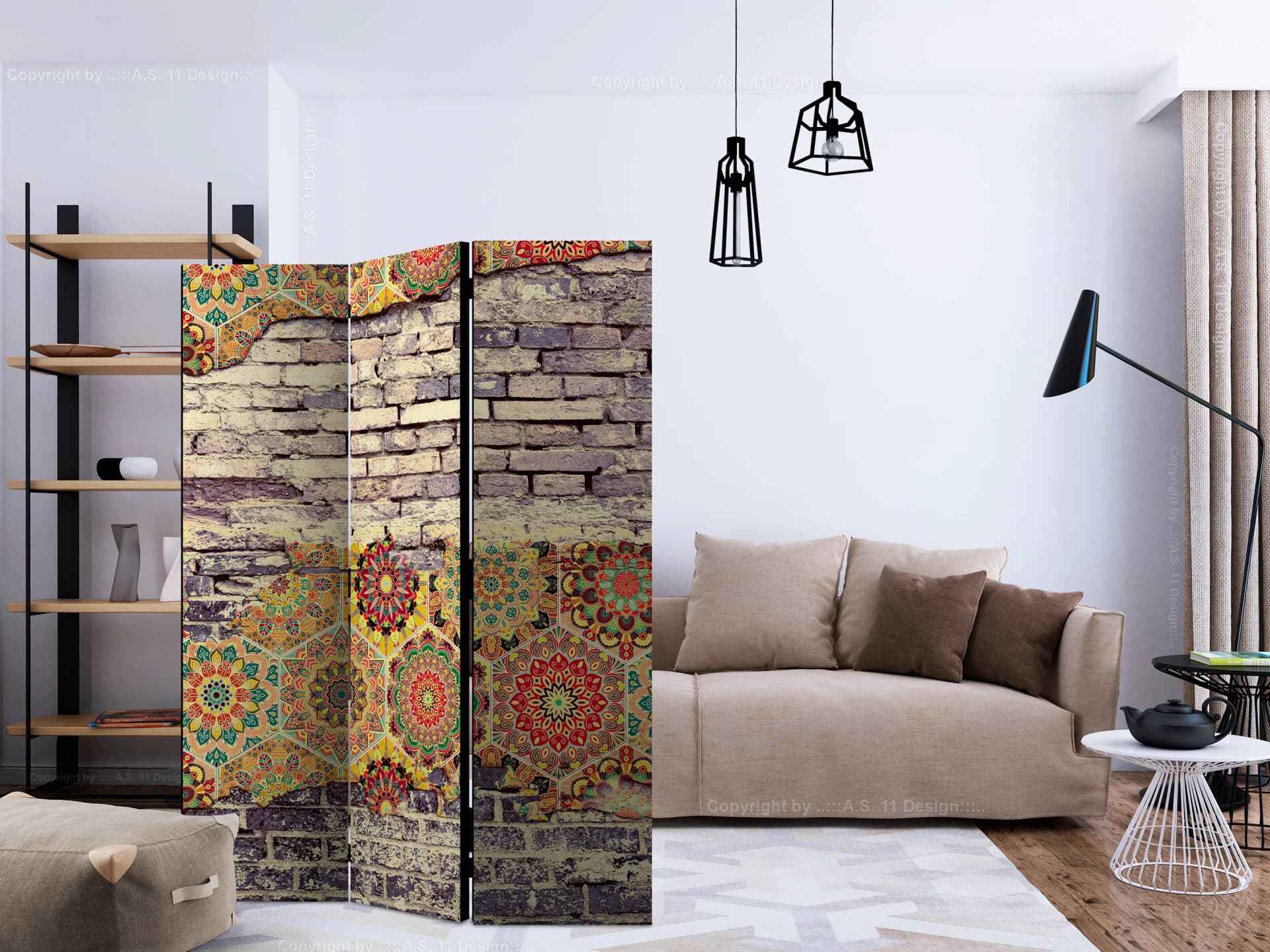 

Parawan 3-częściowy - Kolorowe równanie [Room Dividers] (rozmiar 135x172)