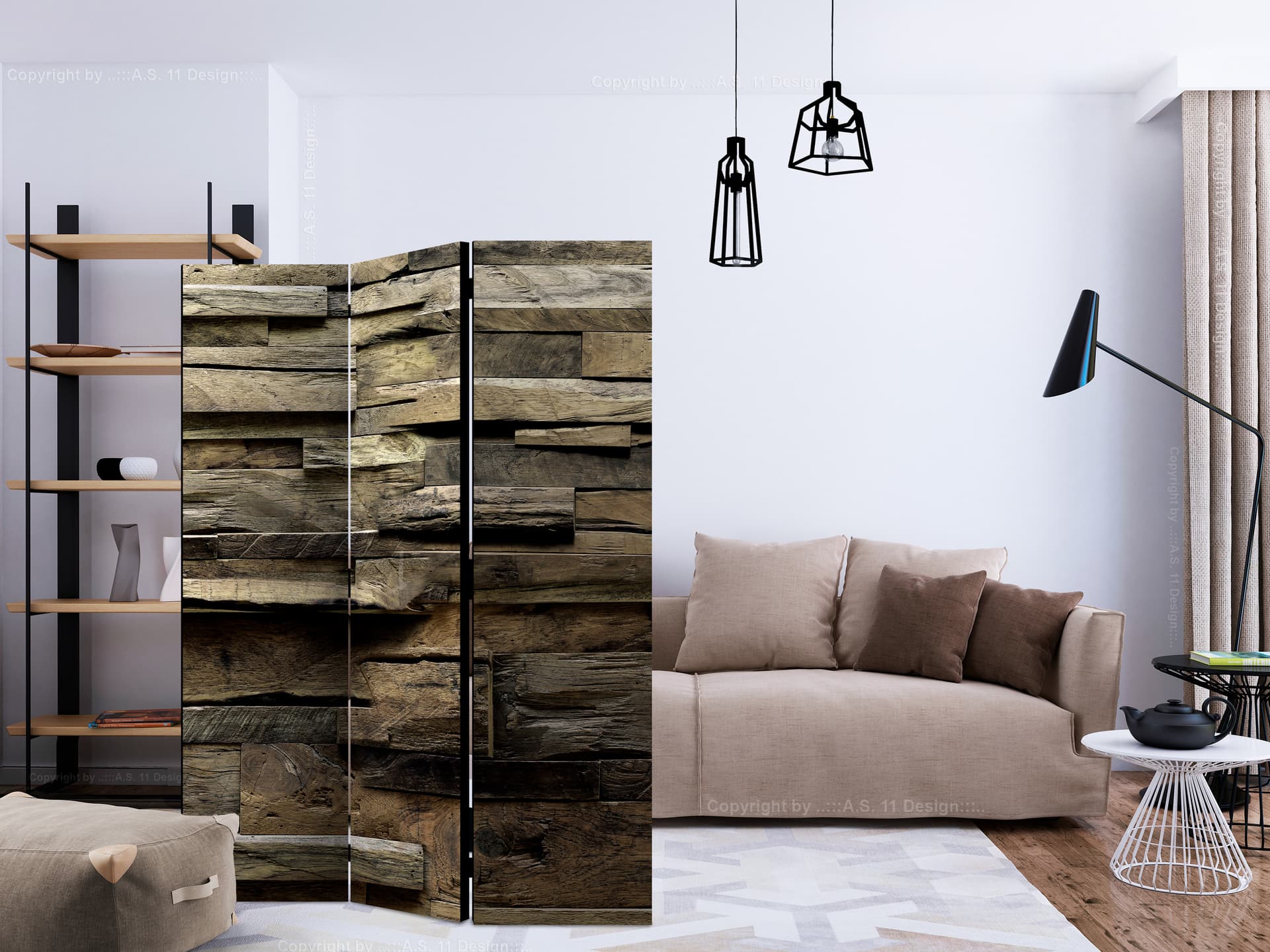 

Parawan 3-częściowy - Styl rustykalny: Wiejski dom [Room Dividers] (rozmiar 135x172)