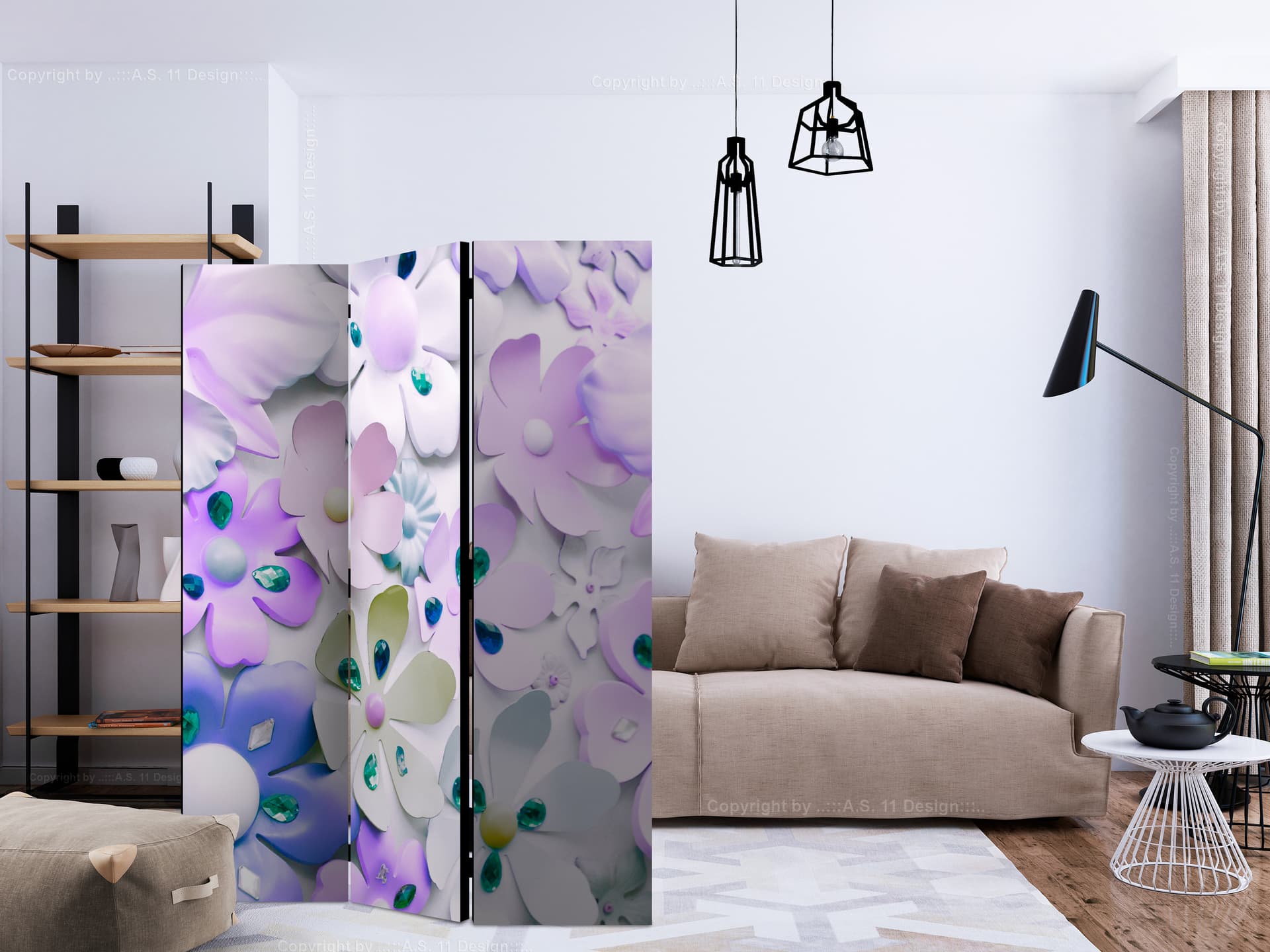 

Parawan 3-częściowy - Fioletowa słodycz [Room Dividers] (rozmiar 135x172)