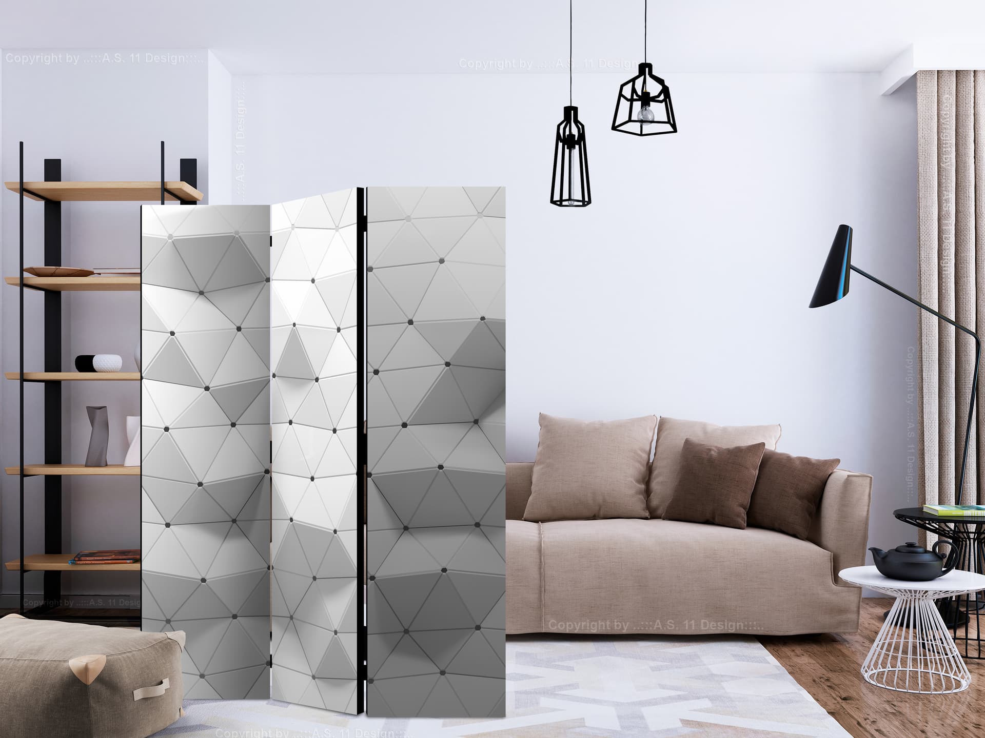 

Parawan 3-częściowy - Niesamowita symetria [Room Dividers] (rozmiar 135x172)