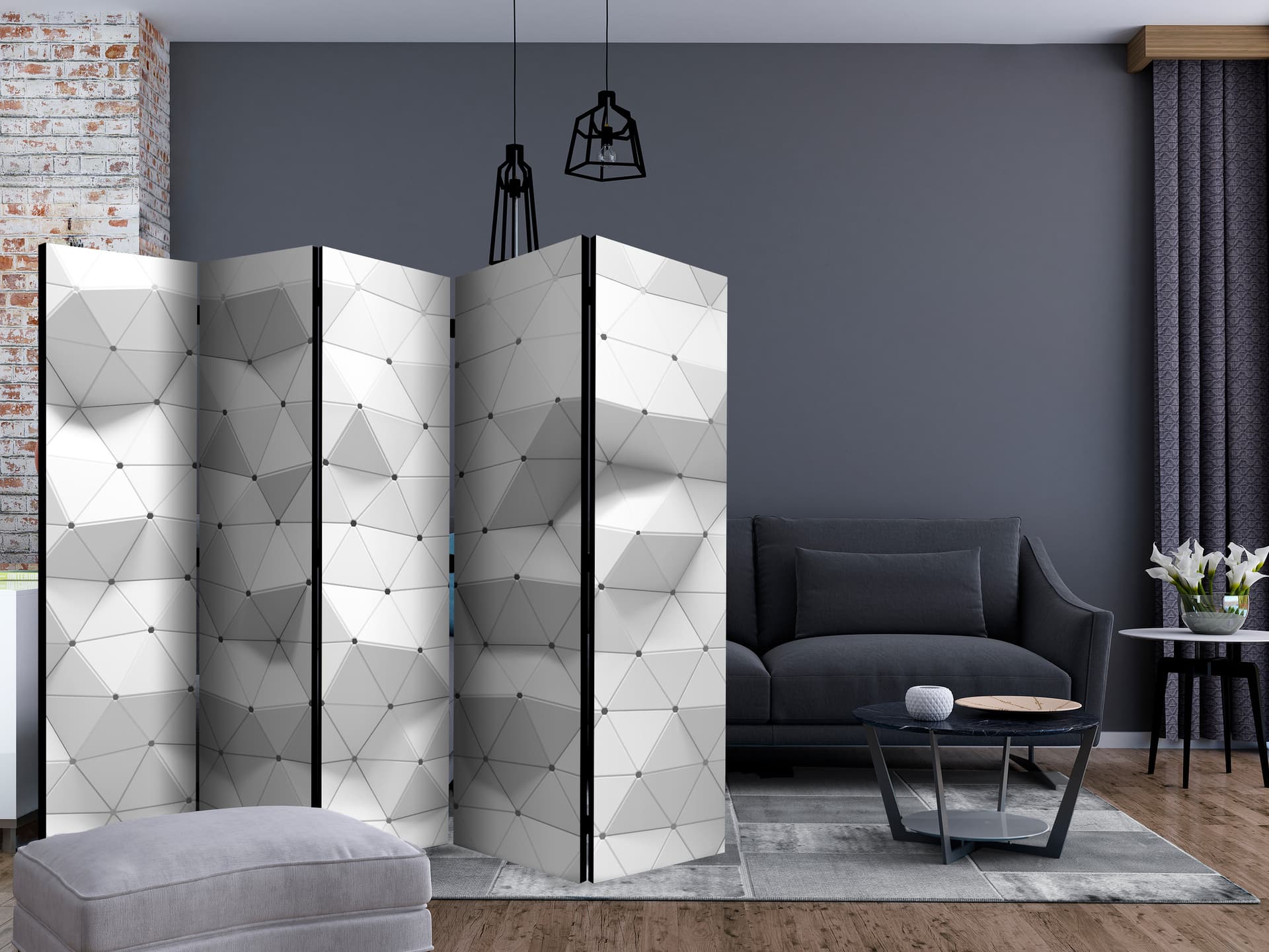 

Parawan 5-częściowy - Niesamowita symetria II [Room Dividers] (rozmiar 225x172)