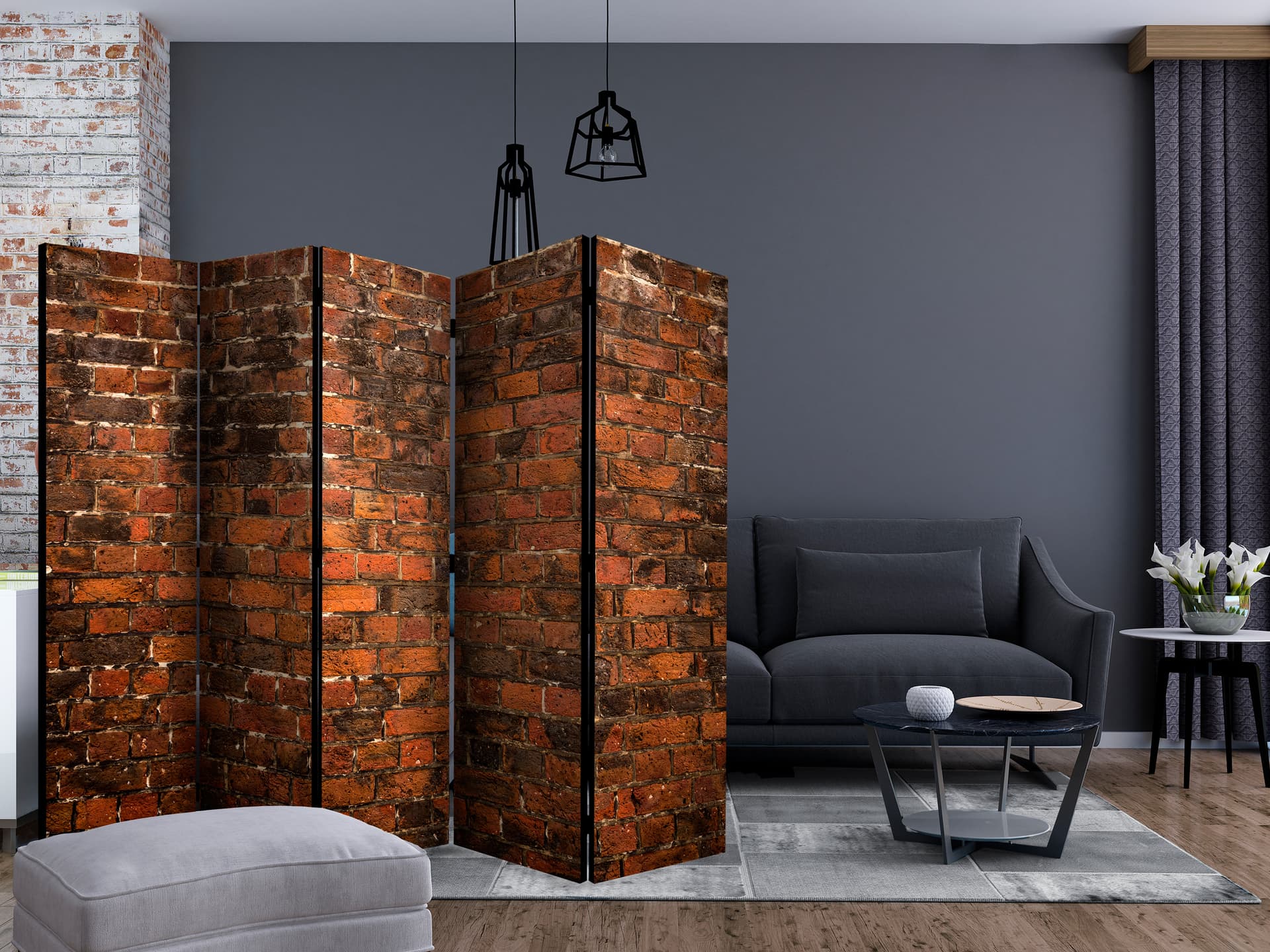

Parawan 5-częściowy - Stary mur II [Room Dividers] (rozmiar 225x172)