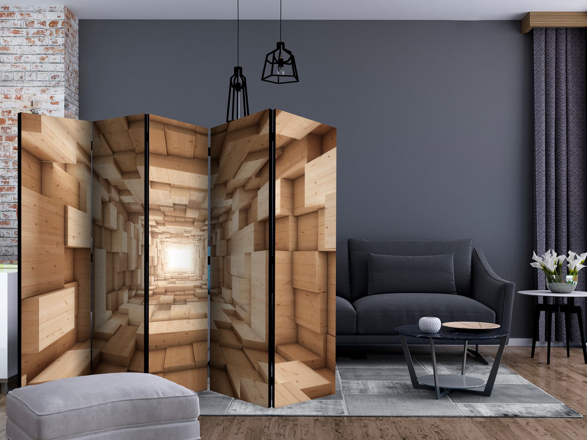 

Parawan 5-częściowy - Tycjanowy wymiar II [Room Dividers] (rozmiar 225x172)