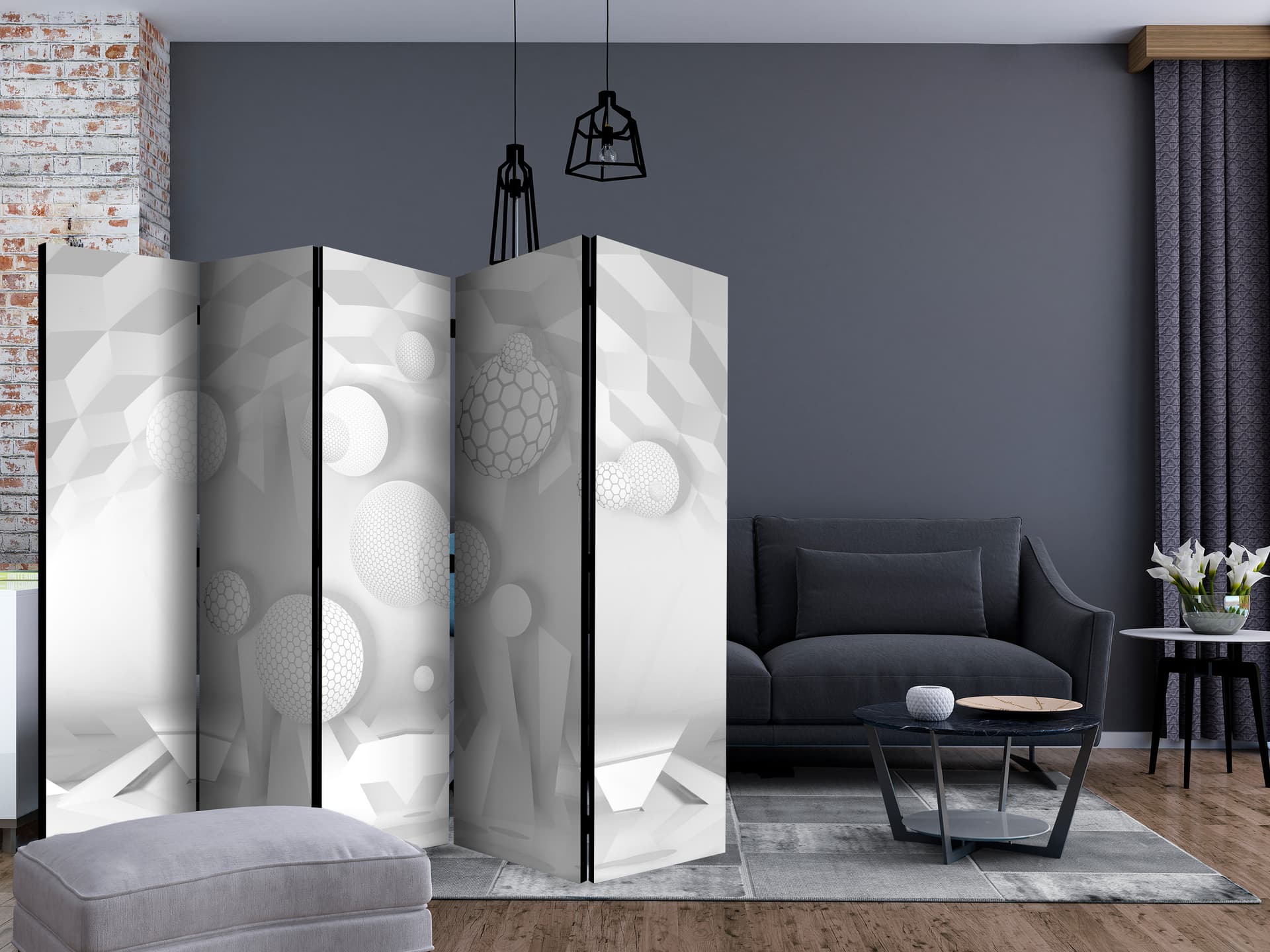 

Parawan 5-częściowy - Koła w przestrzeni II [Room Dividers] (rozmiar 225x172)