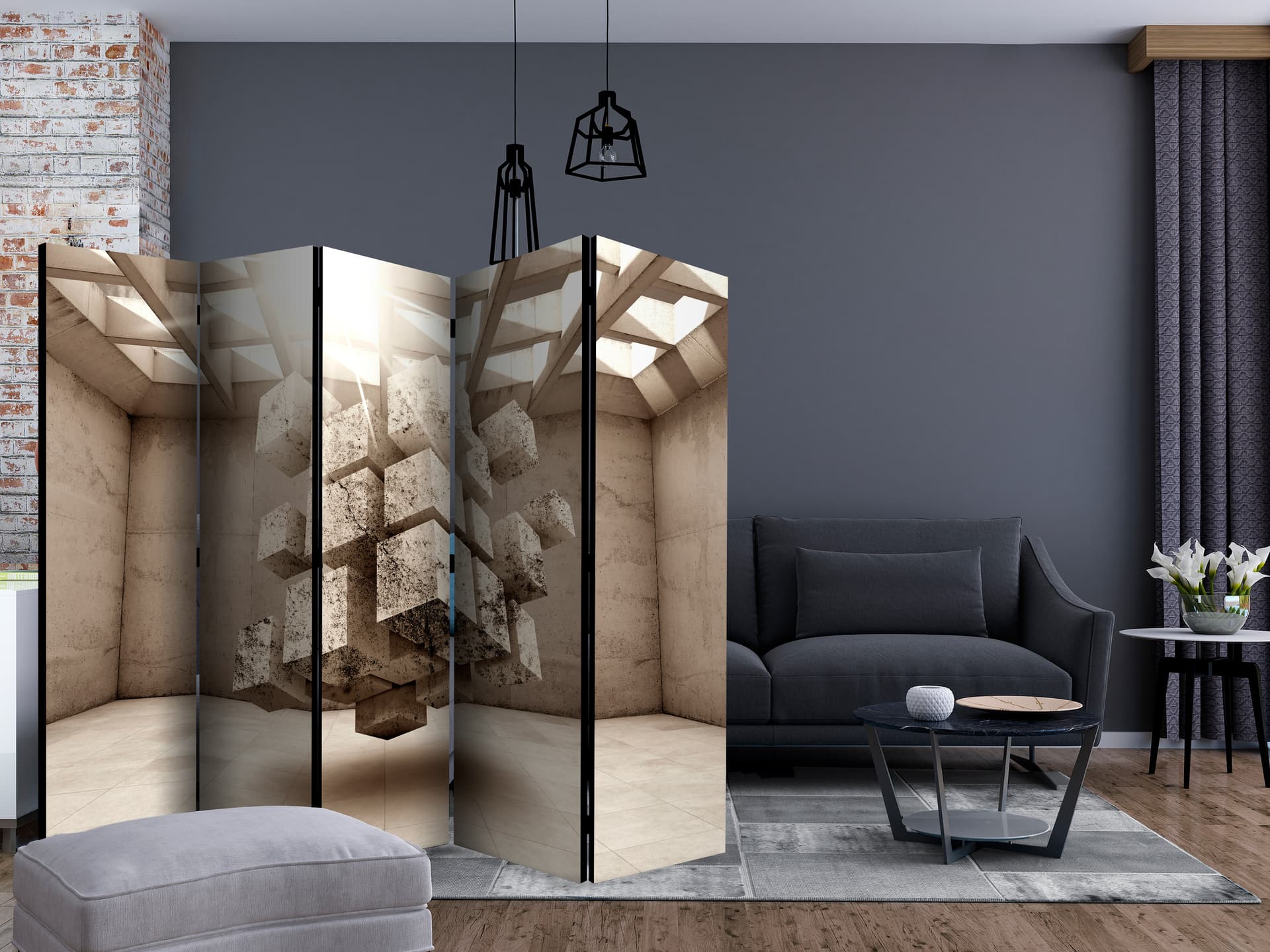 

Parawan 5-częściowy - Więzienie przestrzeni II [Room Dividers] (rozmiar 225x172)
