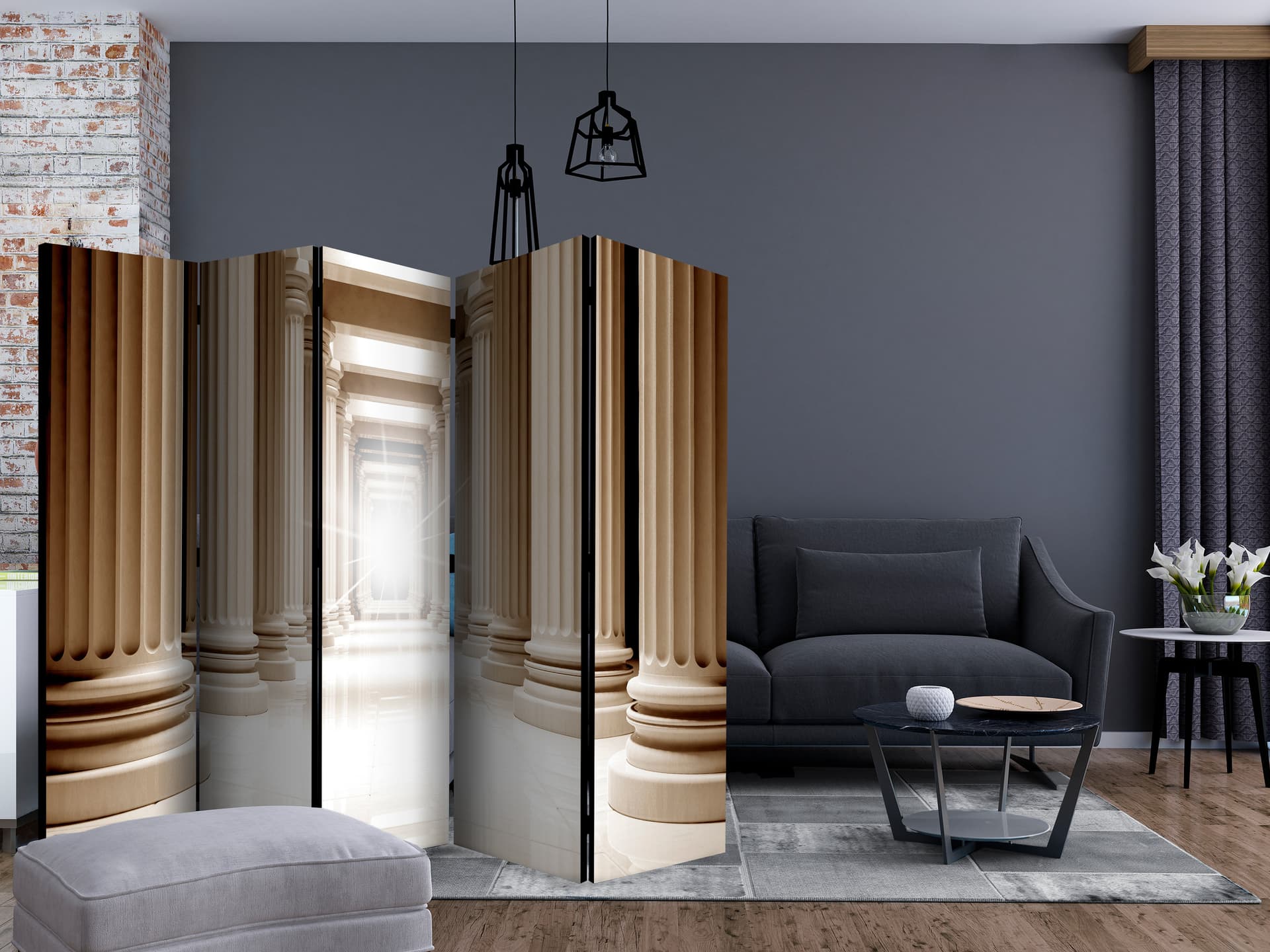 

Parawan 5-częściowy - W antycznym Panteonie II [Room Dividers] (rozmiar 225x172)
