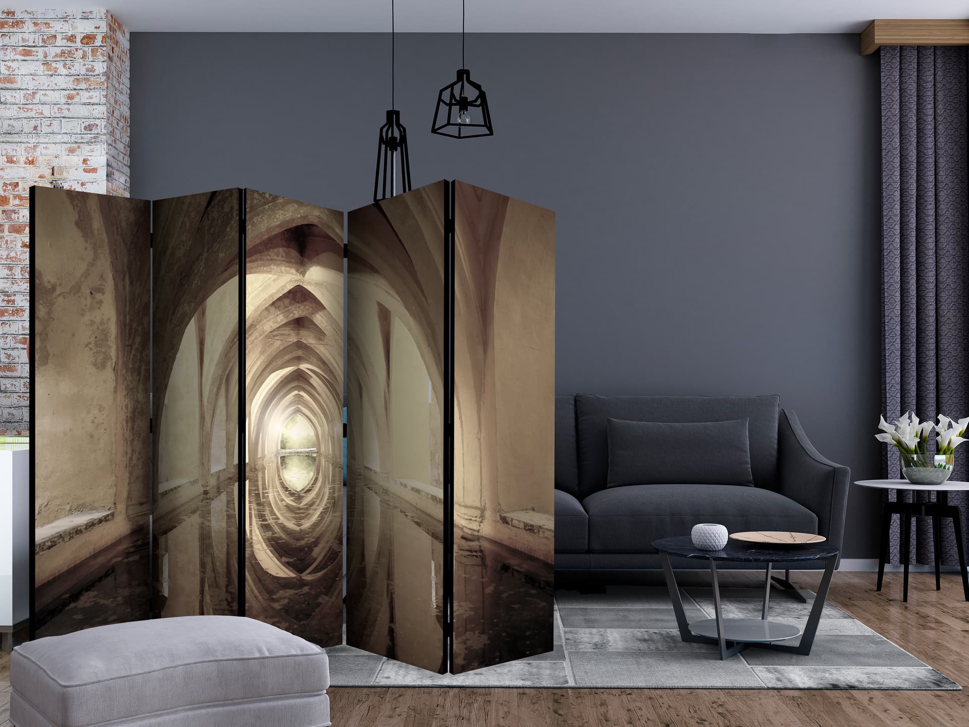 

Parawan 5-częściowy - Magiczny korytarz II [Room Dividers] (rozmiar 225x172)