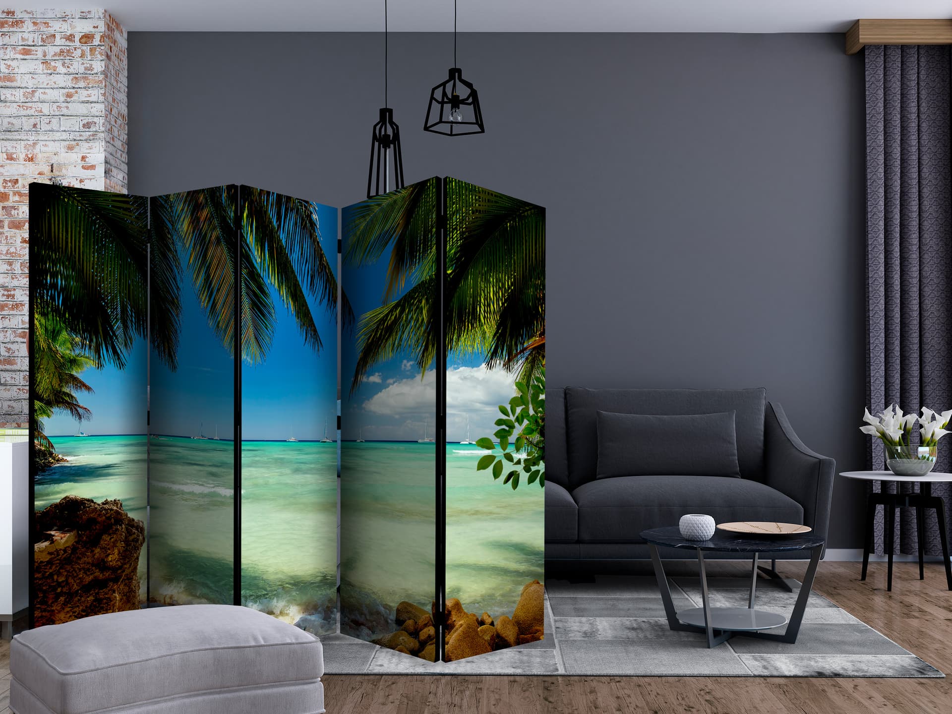 

Parawan 5-częściowy - Relaks na plaży II [Room Dividers] (rozmiar 225x172)