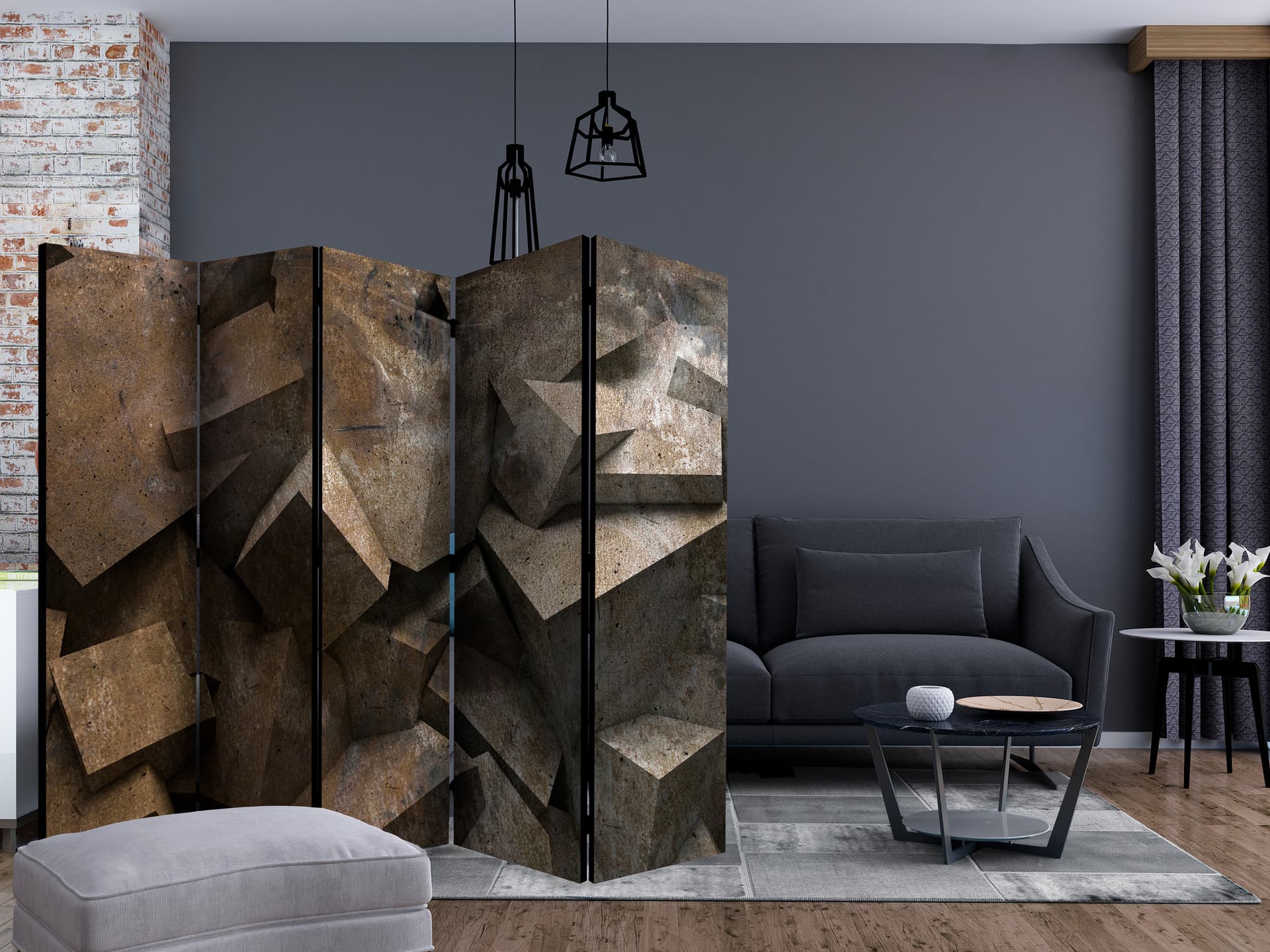 

Parawan 5-częściowy - Kamienne stopnie II [Room Dividers] (rozmiar 225x172)