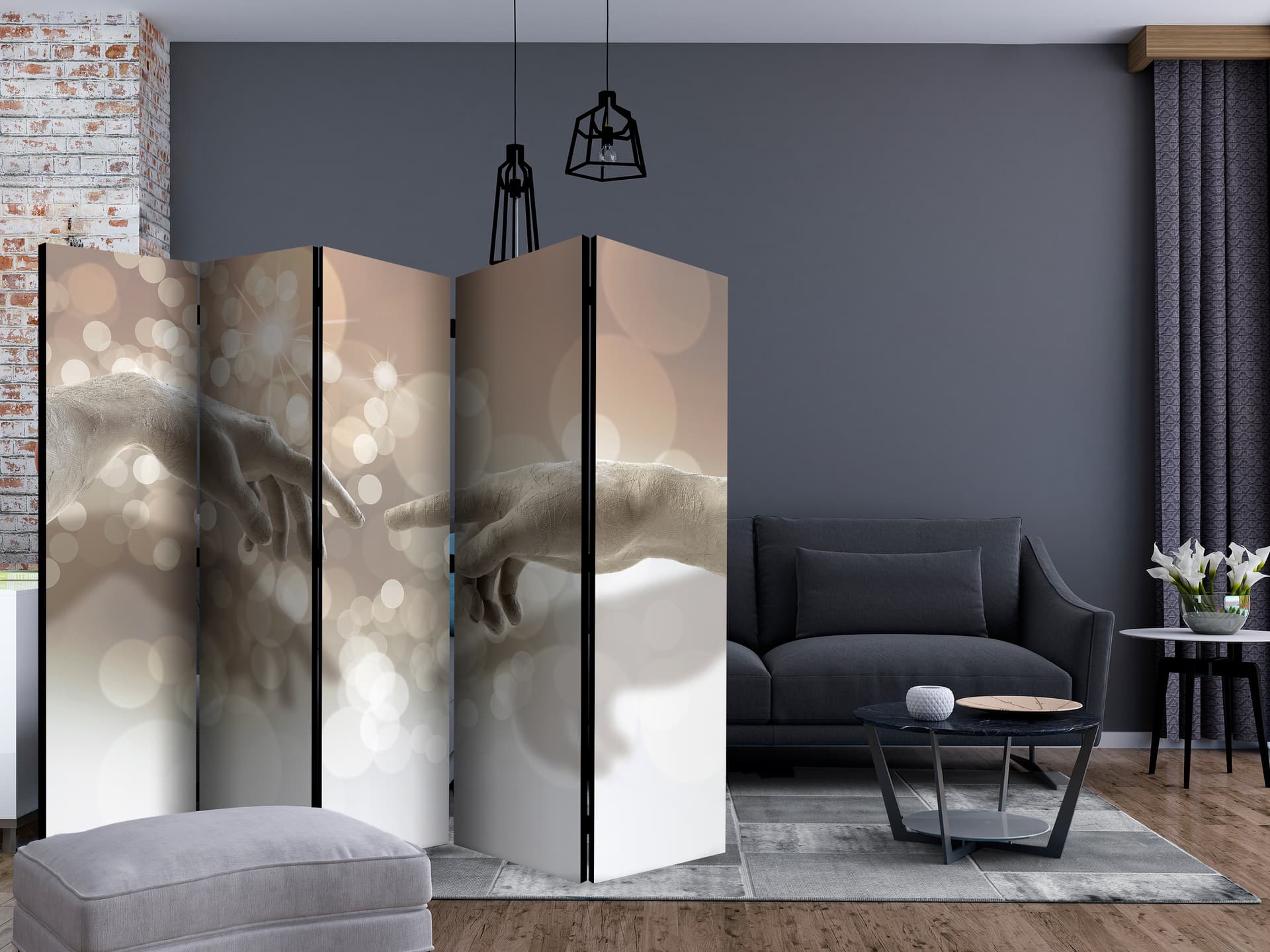 

Parawan 5-częściowy - Czuły dotyk II [Room Dividers] (rozmiar 225x172)