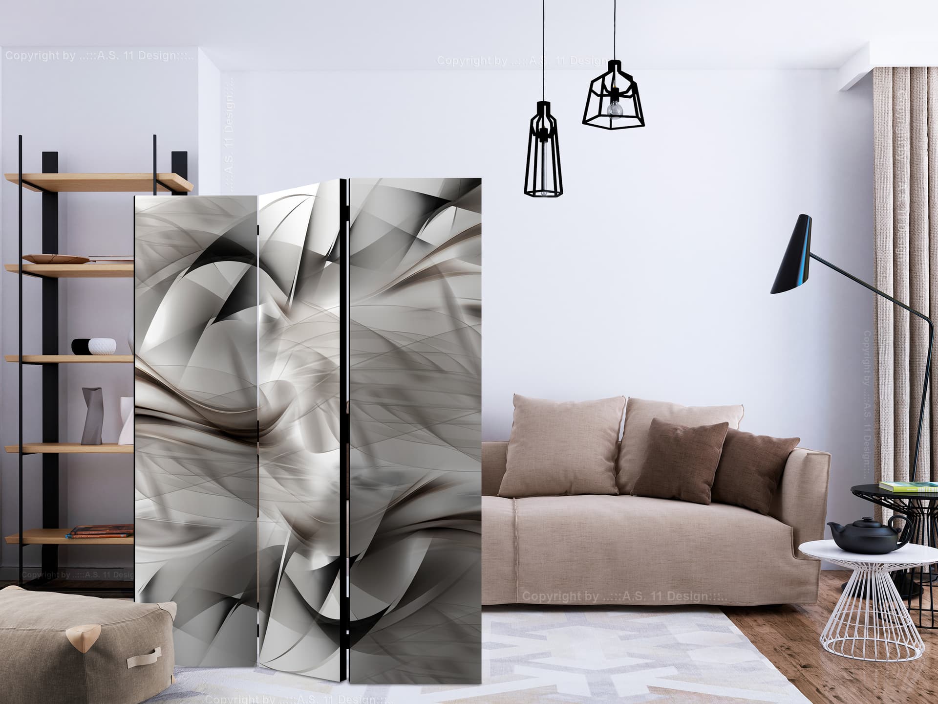 

Parawan 3-częściowy - Abstrakcyjny warkocz [Room Dividers] (rozmiar 135x172)