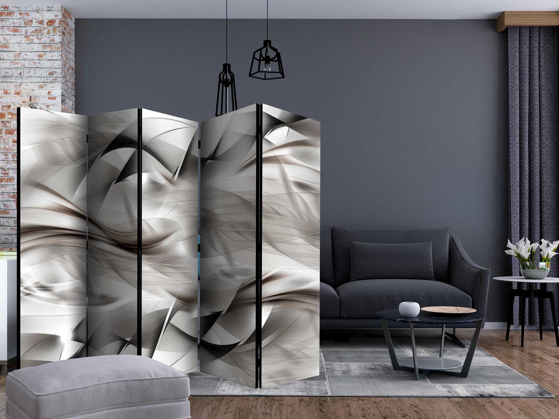 

Parawan 5-częściowy - Abstrakcyjny warkocz II [Room Dividers] (rozmiar 225x172)