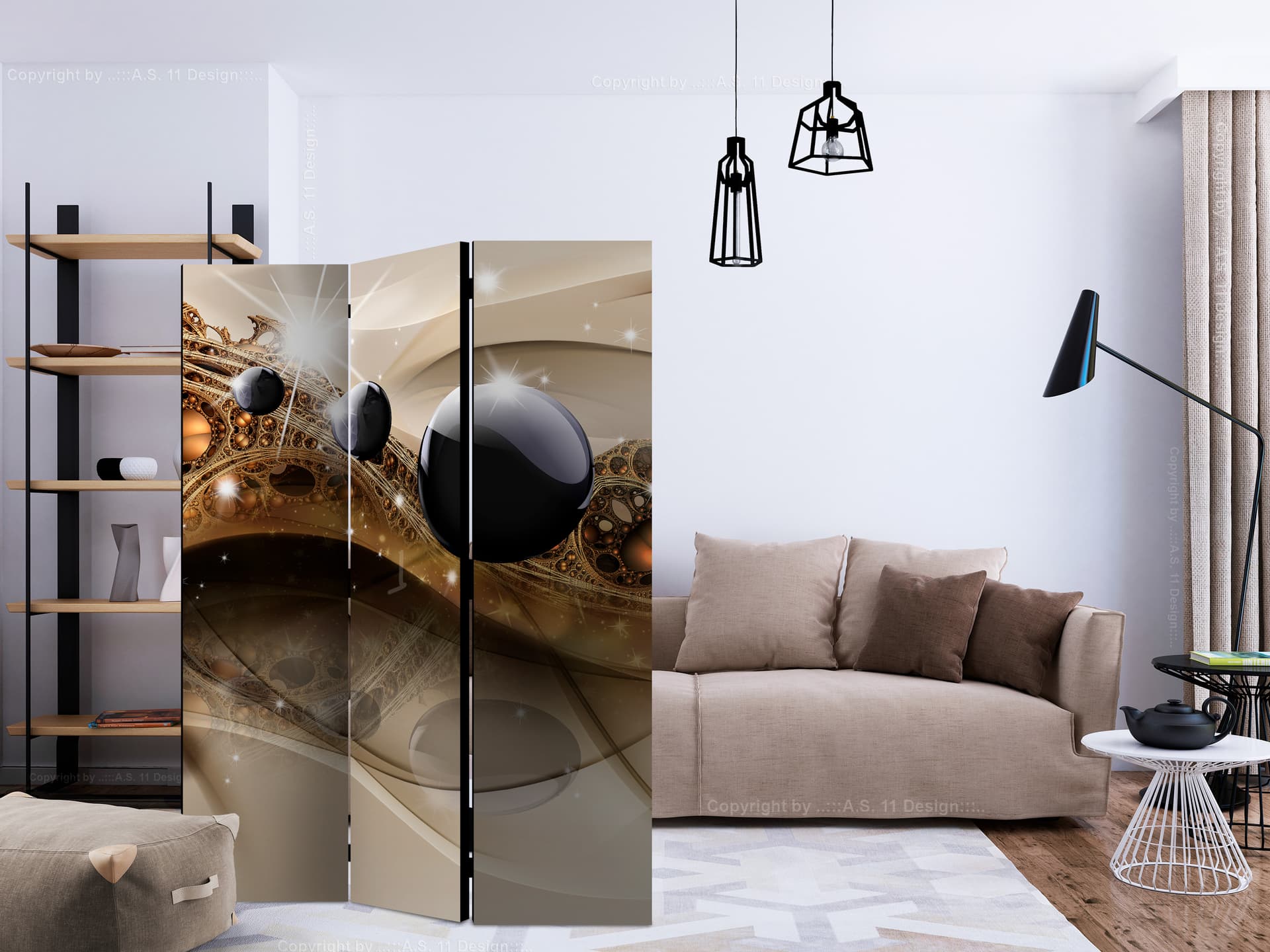 

Parawan 3-częściowy - Klejnot ekspresji [Room Dividers] (rozmiar 135x172)