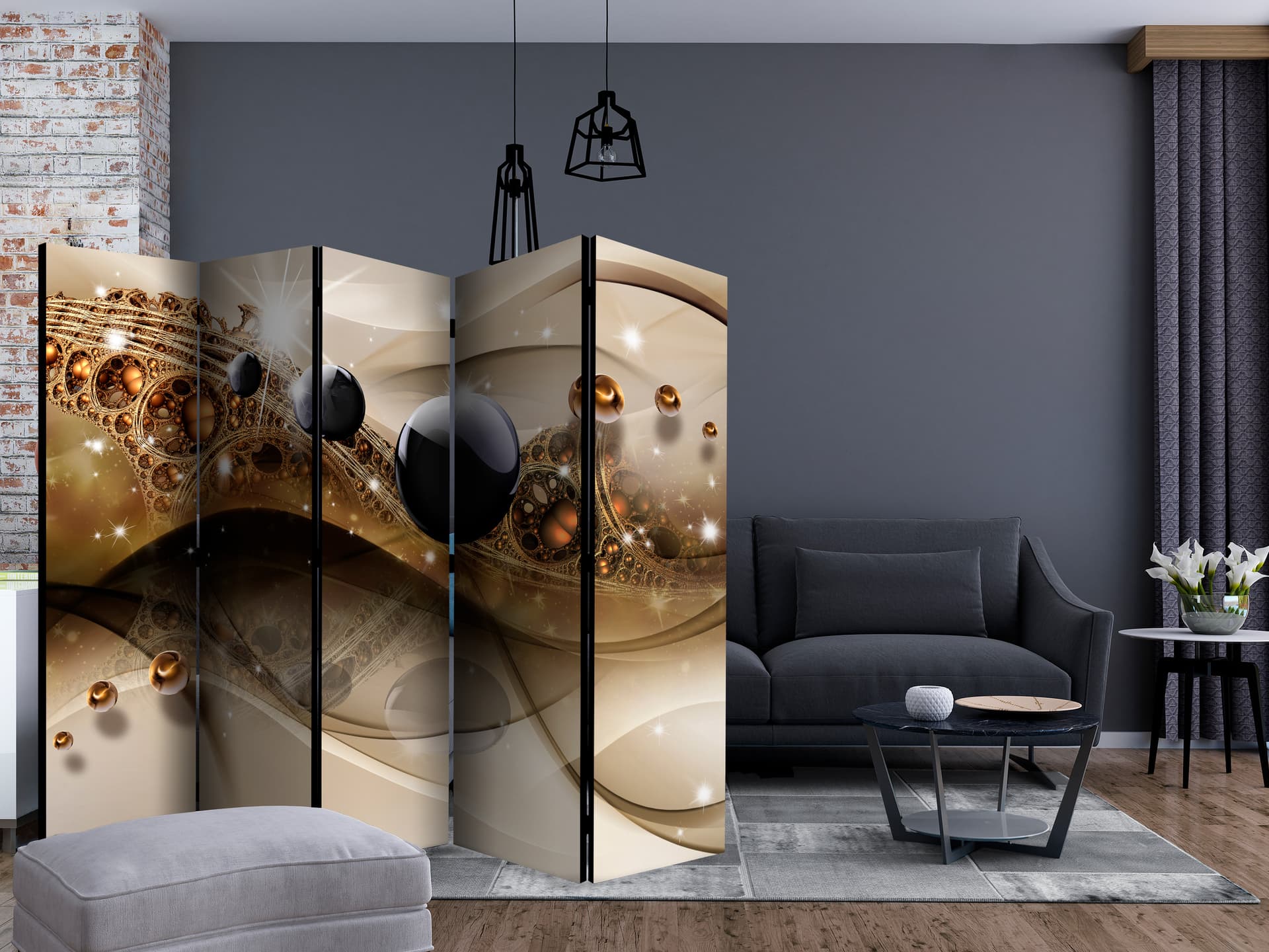 

Parawan 5-częściowy - Klejnot ekspresji II [Room Dividers] (rozmiar 225x172)