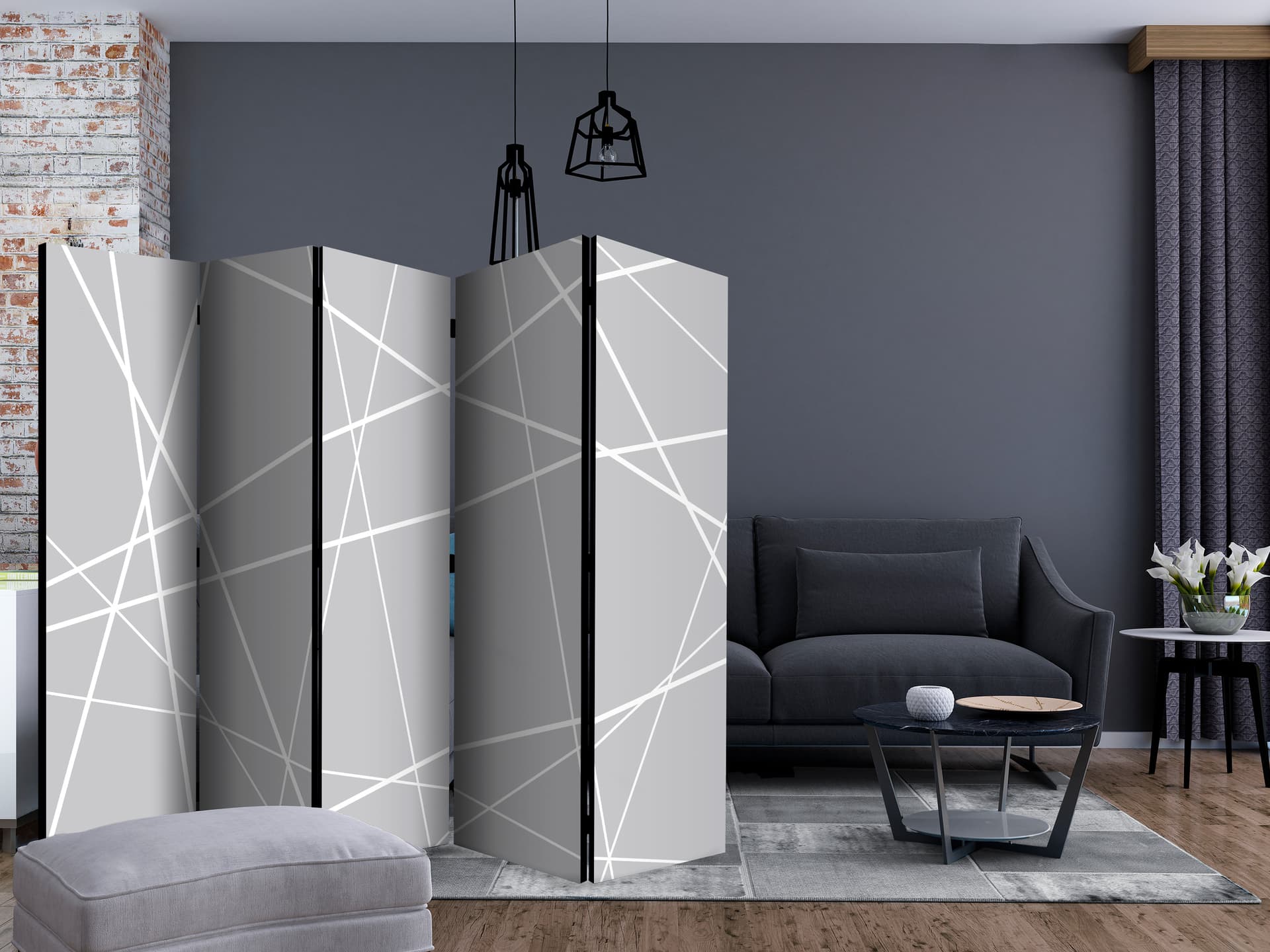 

Parawan 5-częściowy - Nowoczesna pajęczyna II [Room Dividers] (rozmiar 225x172)