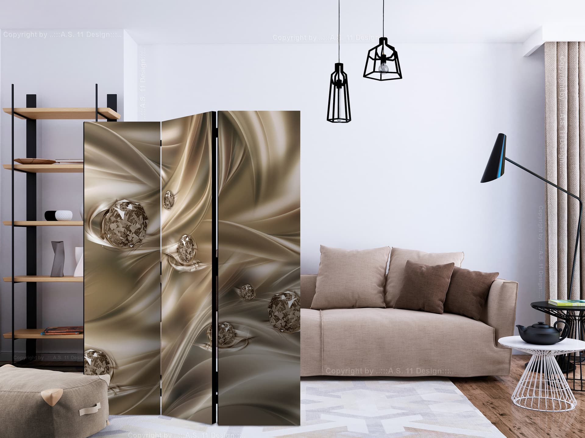 

Parawan 3-częściowy - Aksamitny pocałunek [Room Dividers] (rozmiar 135x172)