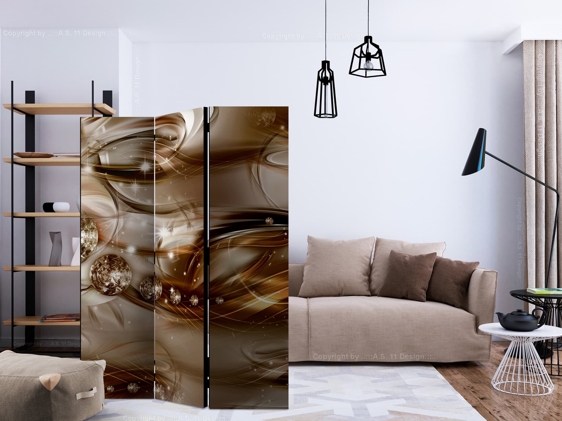 

Parawan 3-częściowy - Gwiezdny sztorm [Room Dividers] (rozmiar 135x172)