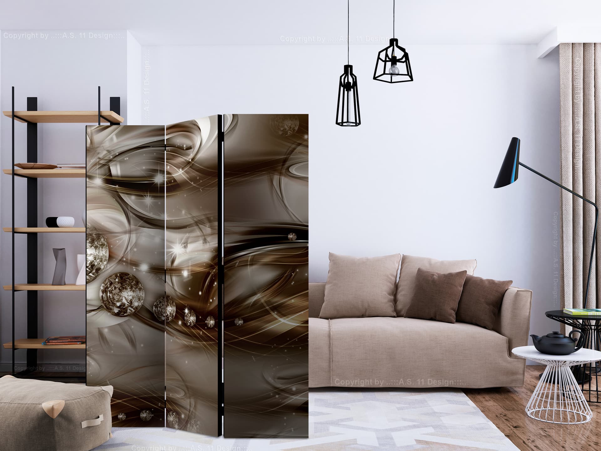 

Parawan 3-częściowy - Szara rzeka [Room Dividers] (rozmiar 135x172)