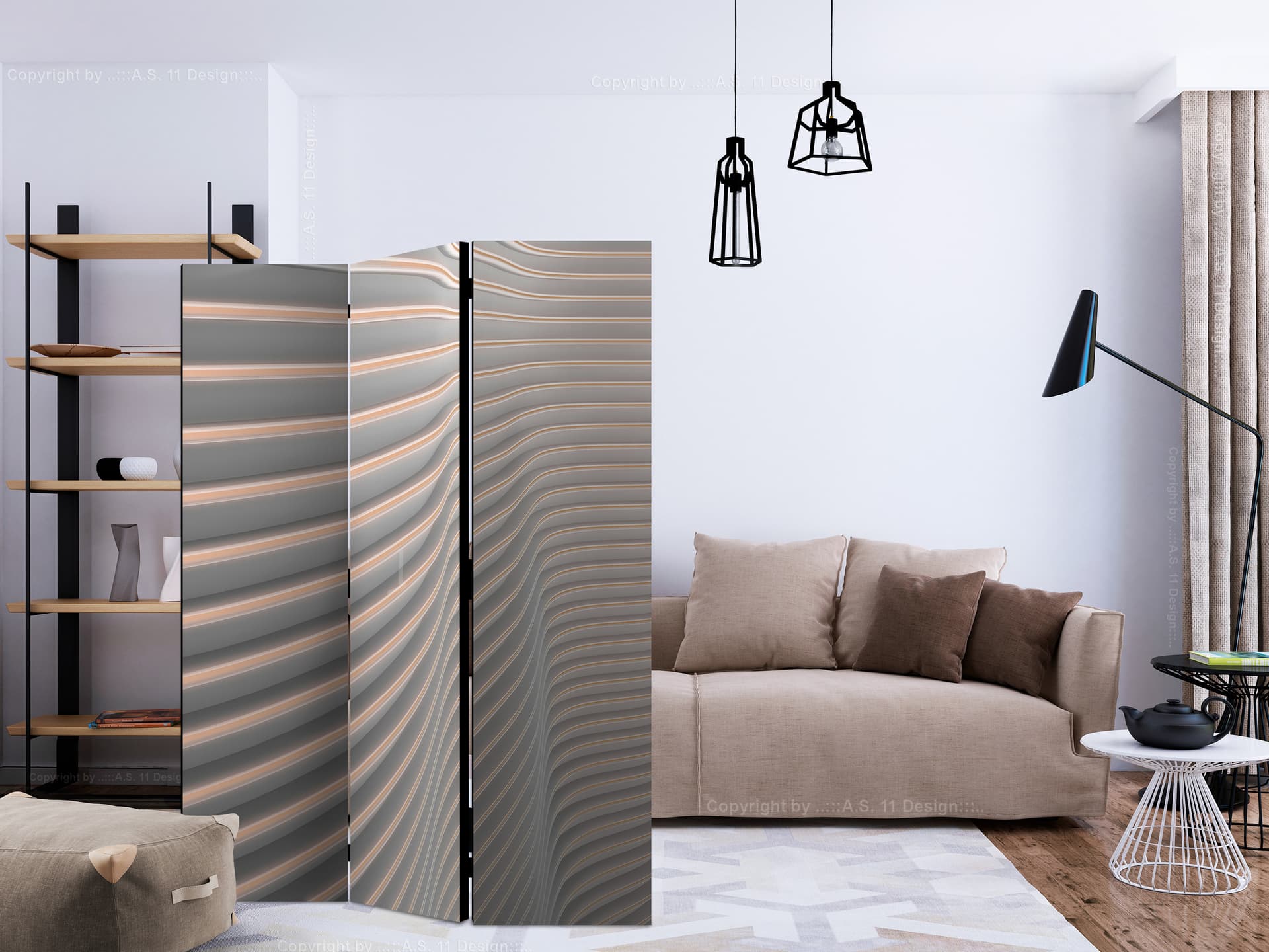 

Parawan 3-częściowy - Odlotowe paski [Room Dividers] (rozmiar 135x172)