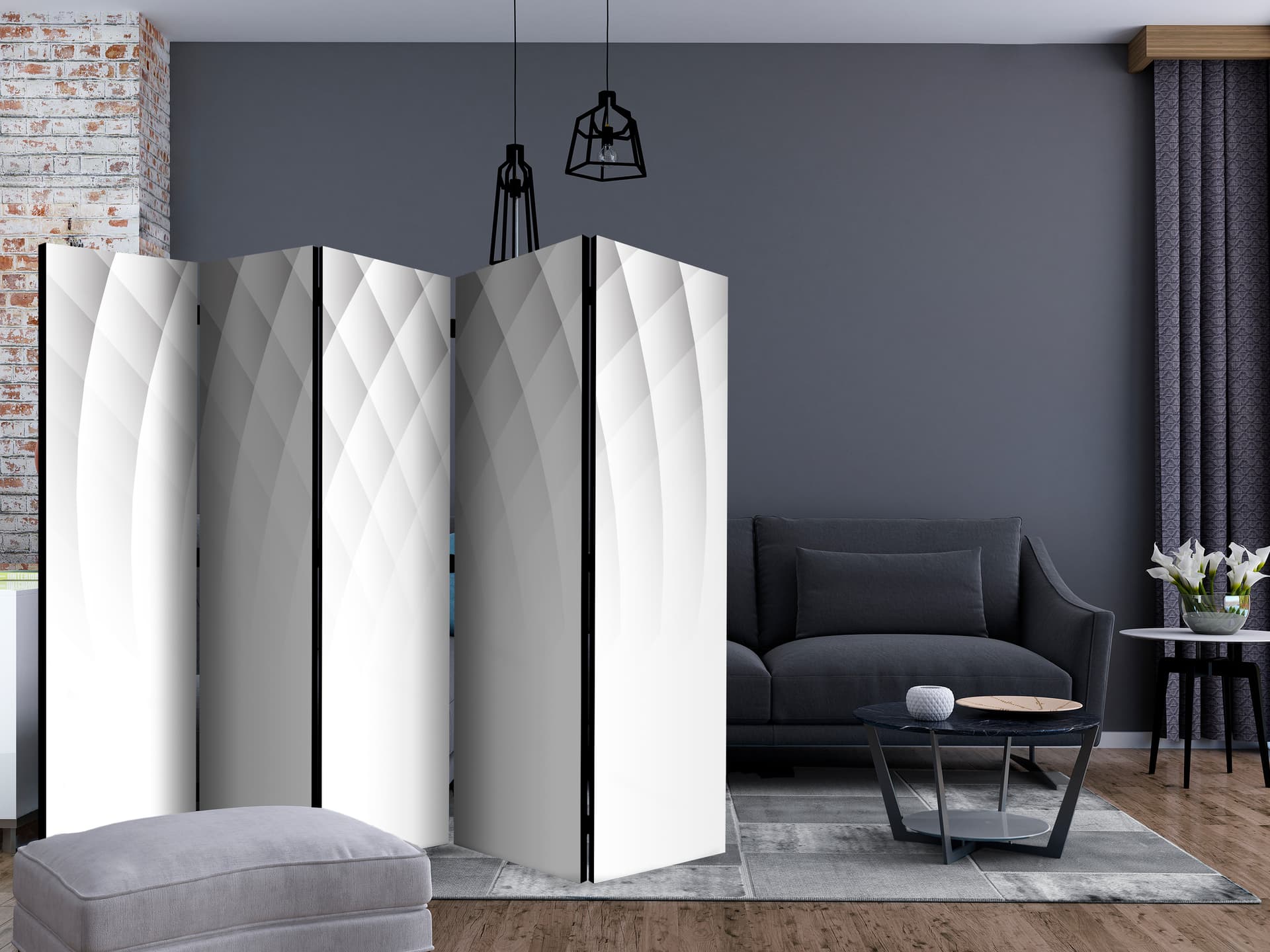 

Parawan 5-częściowy - Struktura światła II [Room Dividers] (rozmiar 225x172)