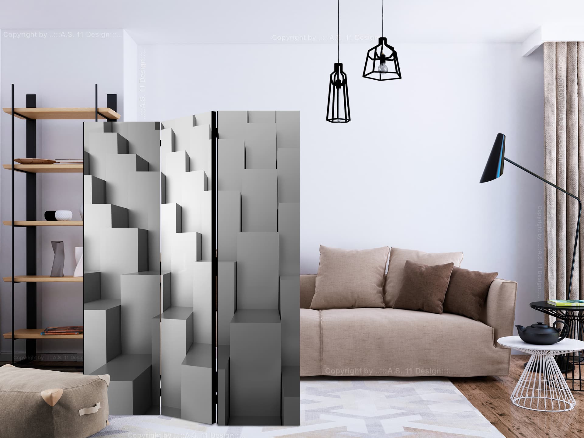 

Parawan 3-częściowy - Świątynia abstrakcji [Room Dividers] (rozmiar 135x172)