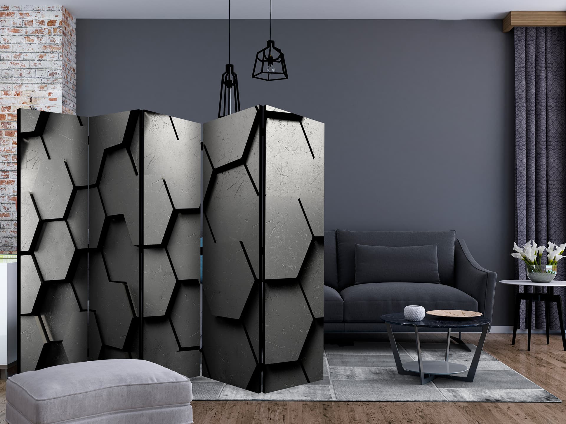 

Parawan 5-częściowy - Czarne wrota II [Room Dividers] (rozmiar 225x172)