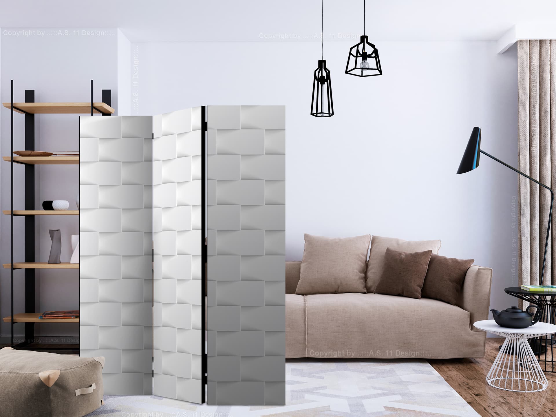 

Parawan 3-częściowy - Abstrakcyjny parawan [Room Dividers] (rozmiar 135x172)
