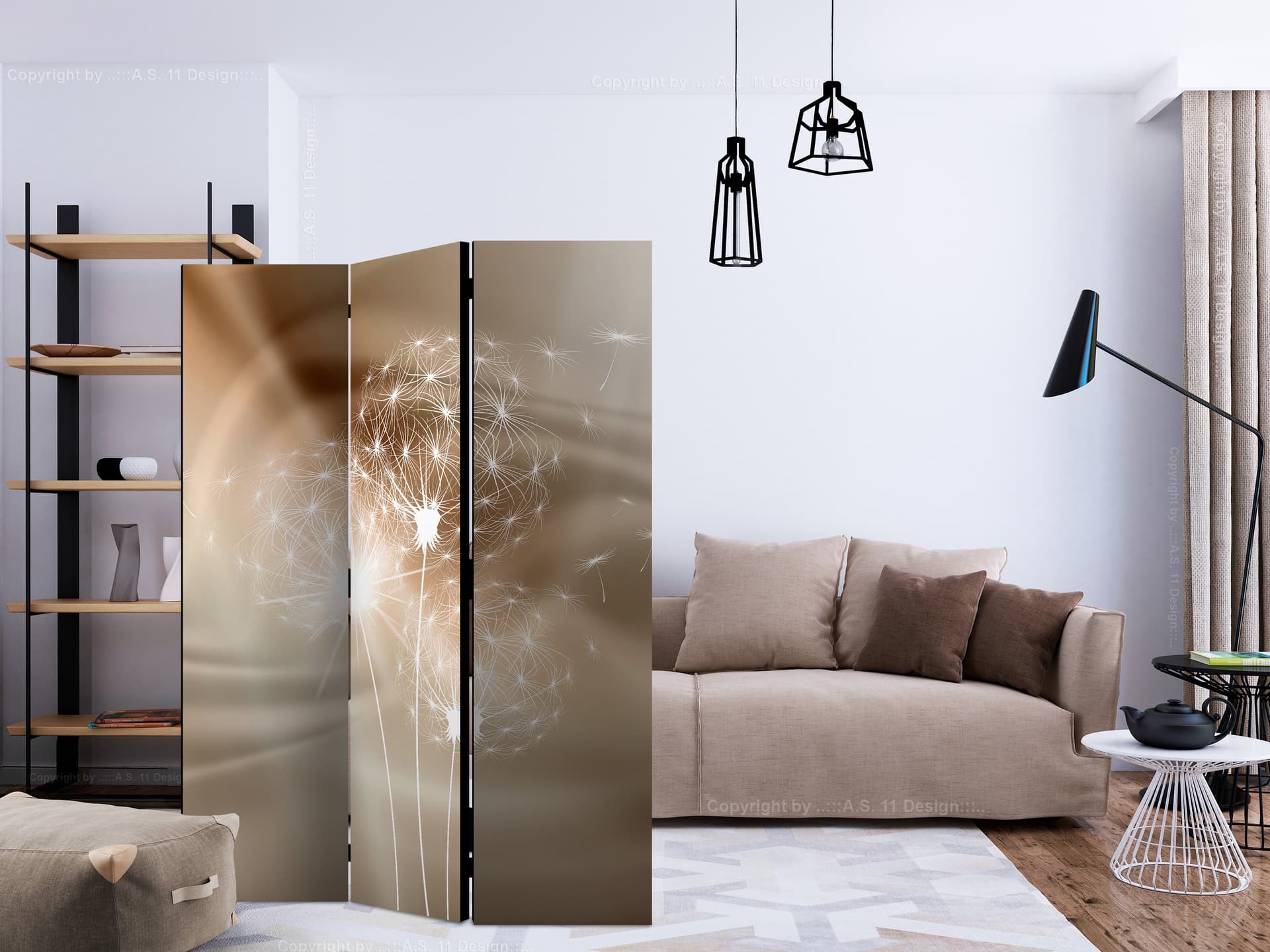 

Parawan 3-częściowy - Słoneczna iluzja [Room Dividers] (rozmiar 135x172)