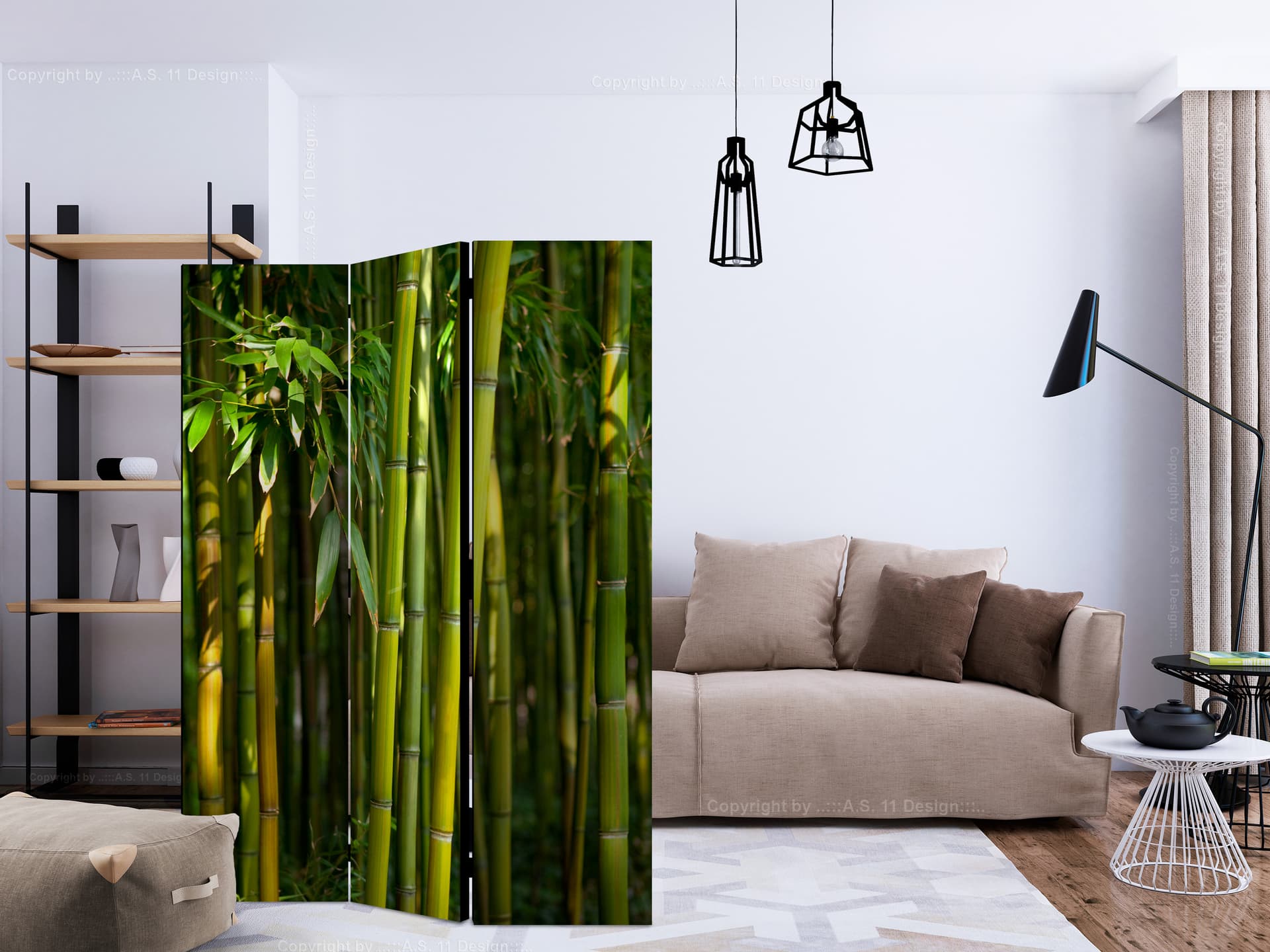

Parawan 3-częściowy - Orientalny ogród [Room Dividers] (rozmiar 135x172)