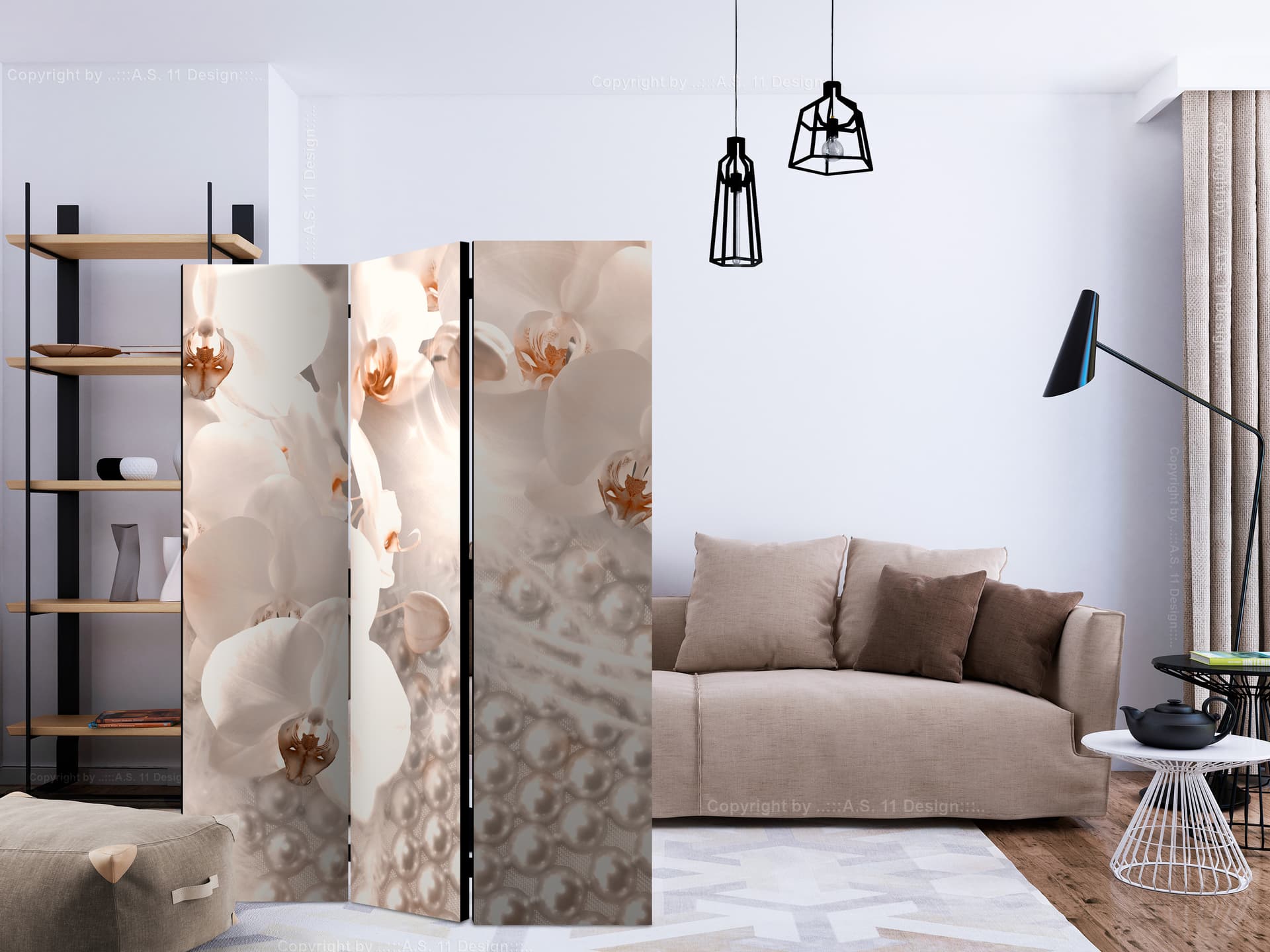 

Parawan 3-częściowy - Skarby elegancji [Room Dividers] (rozmiar 135x172)