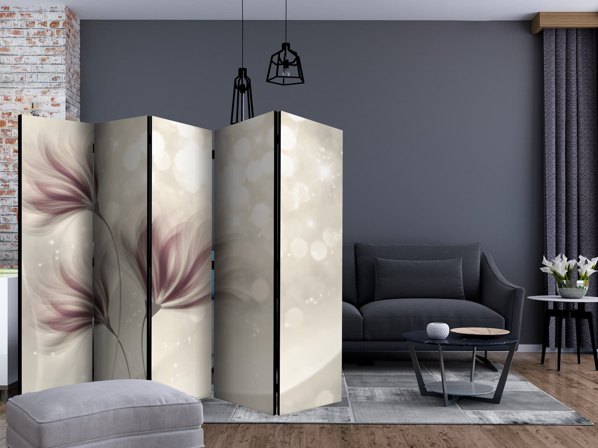 

Parawan 5-częściowy - Świetlisty poranek II [Room Dividers] (rozmiar 225x172)