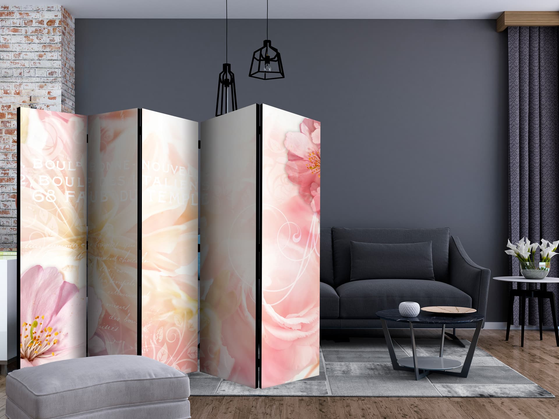 

Parawan 5-częściowy - Romantyczna wiadomość II [Room Dividers] (rozmiar 225x172)