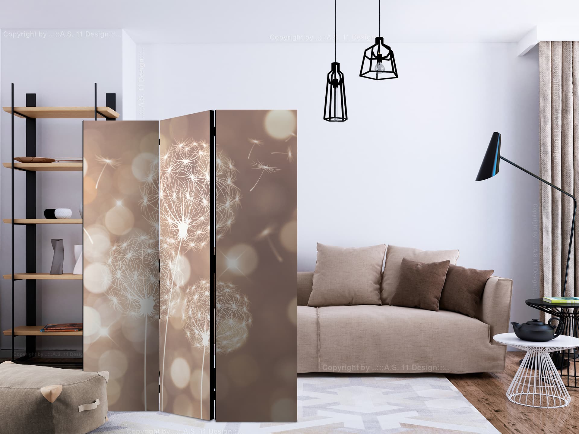 

Parawan 3-częściowy - Etiuda słońca [Room Dividers] (rozmiar 135x172)