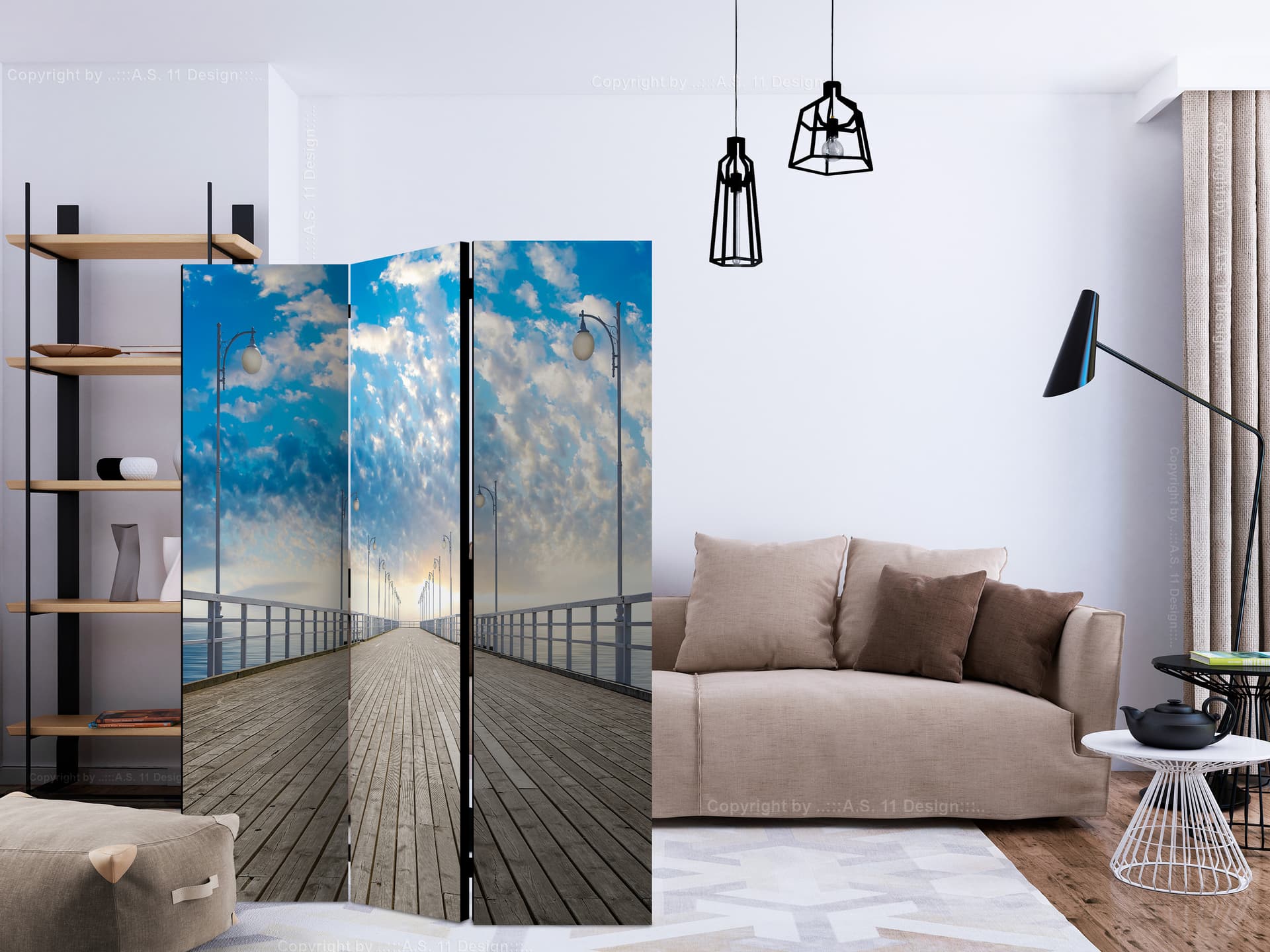 

Parawan 3-częściowy - Molo [Room Dividers] (rozmiar 135x172)