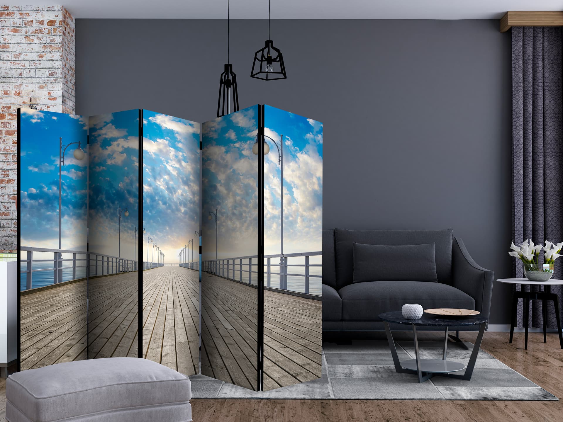 

Parawan 5-częściowy - Molo II [Room Dividers] (rozmiar 225x172)