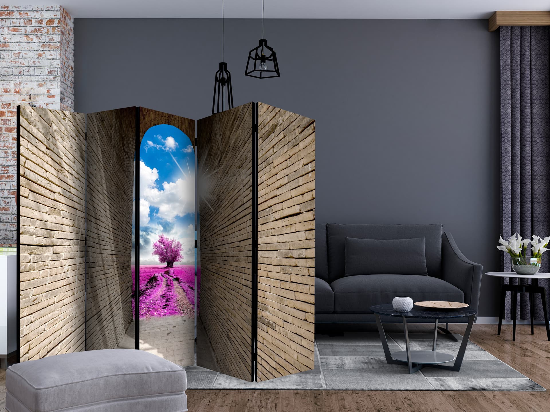 

Parawan 5-częściowy - Magiczne przejście II [Room Dividers] (rozmiar 225x172)