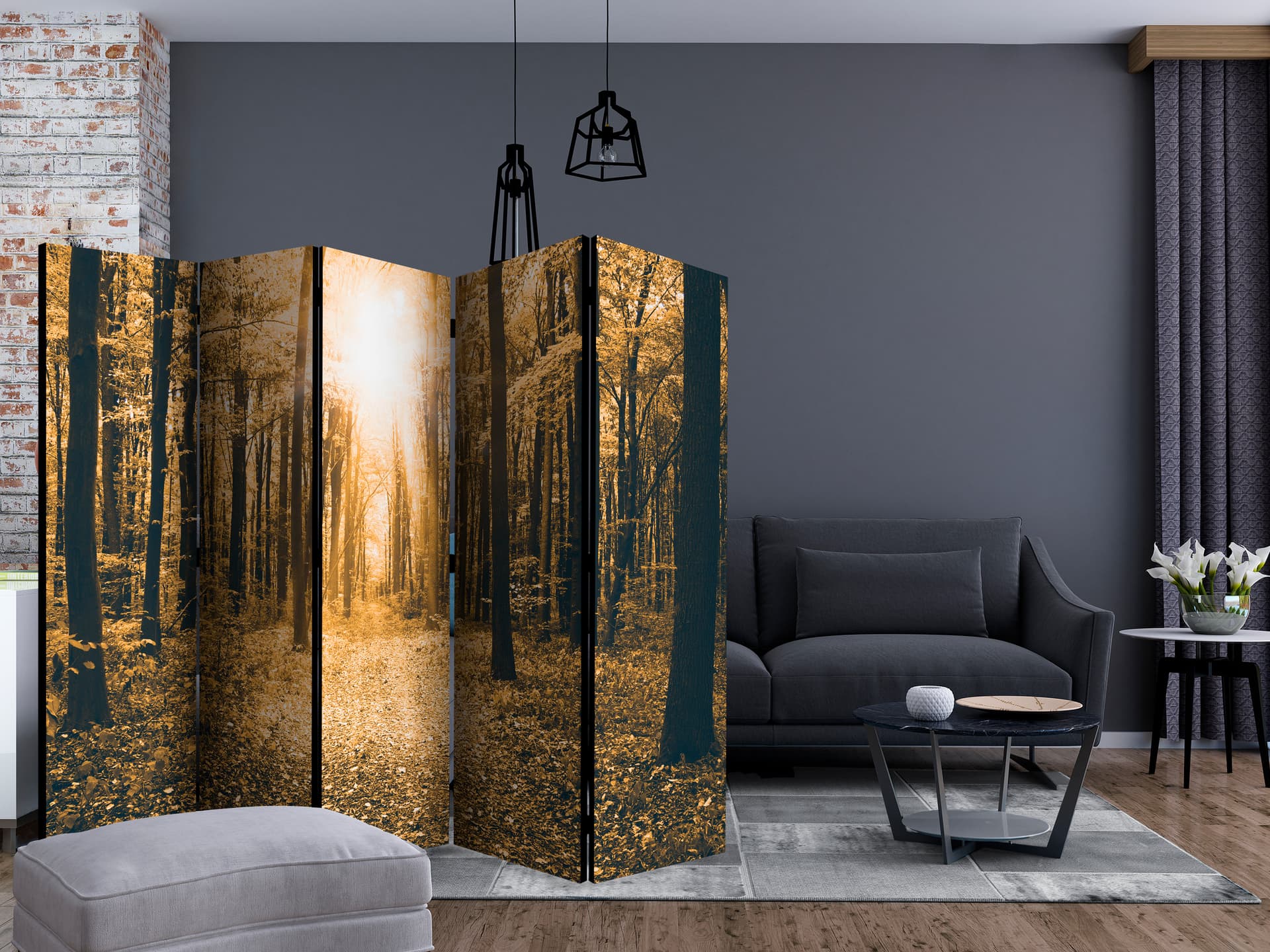 

Parawan 5-częściowy - Magiczne światło II [Room Dividers] (rozmiar 225x172)