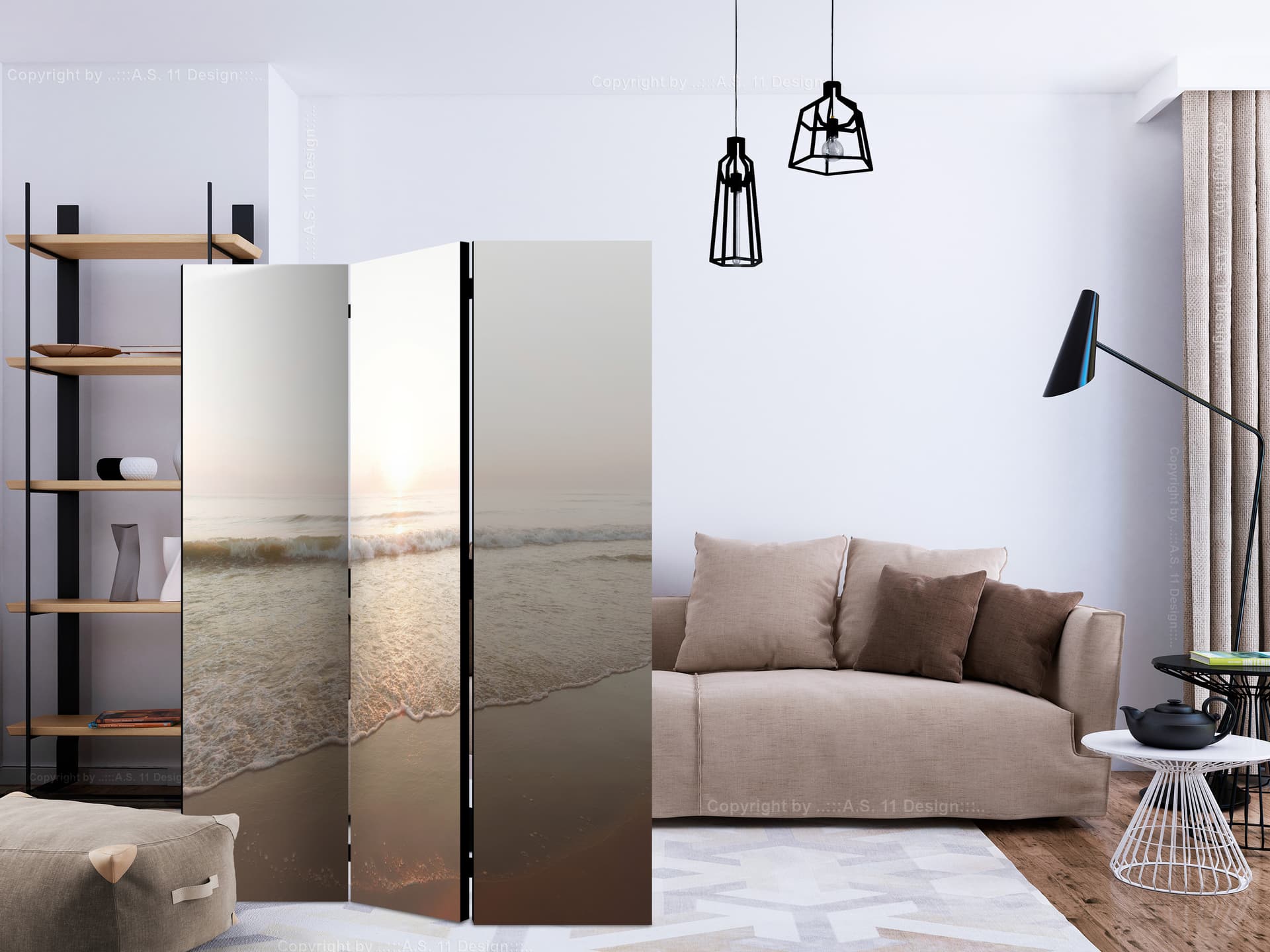 

Parawan 3-częściowy - Wspaniały poranek [Room Dividers] (rozmiar 135x172)