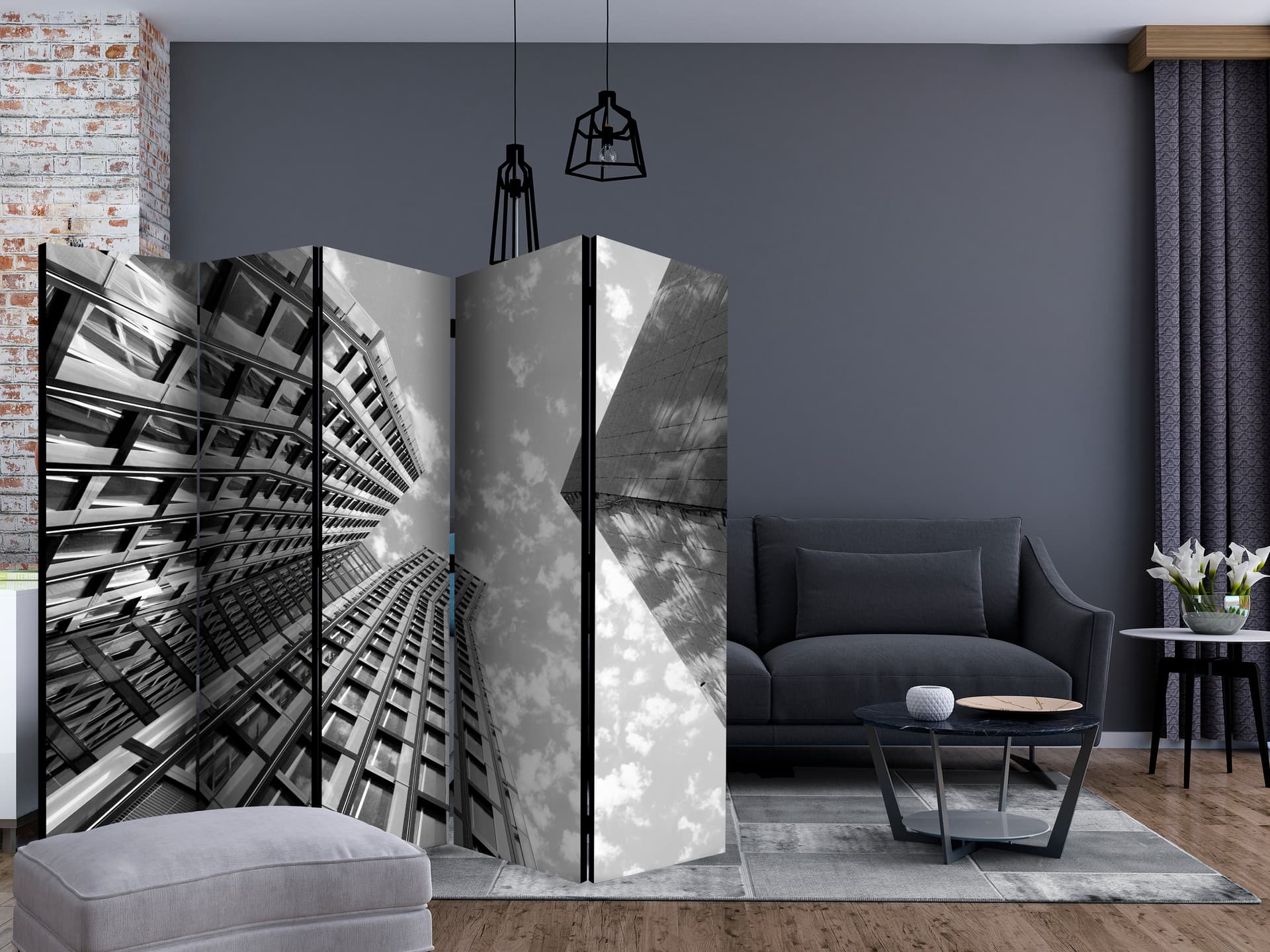 

Parawan 5-częściowy - Sięgnąć nieba II [Room Dividers] (rozmiar 225x172)