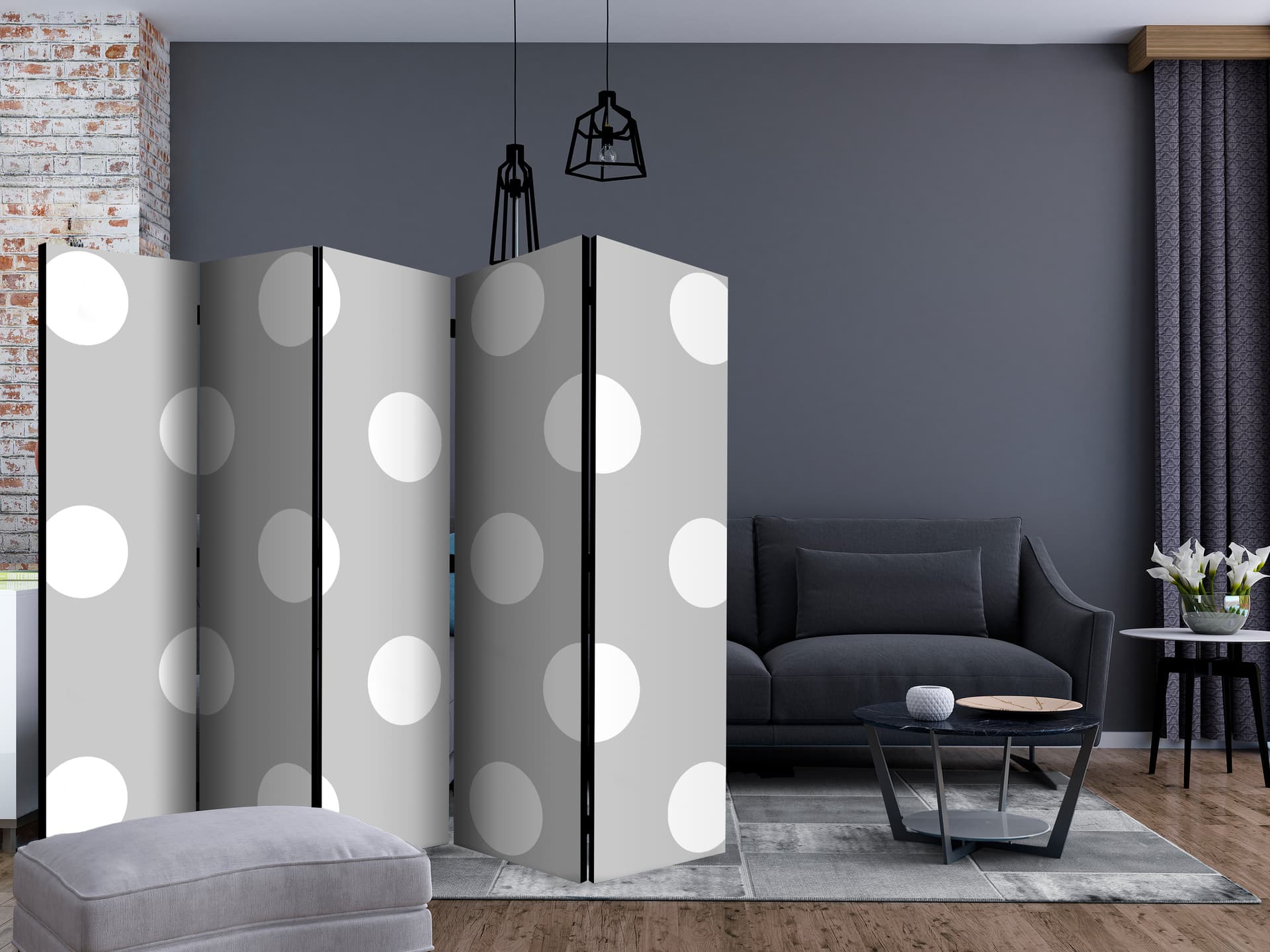 

Parawan 5-częściowy - Urocze groszki II [Room Dividers] (rozmiar 225x172)