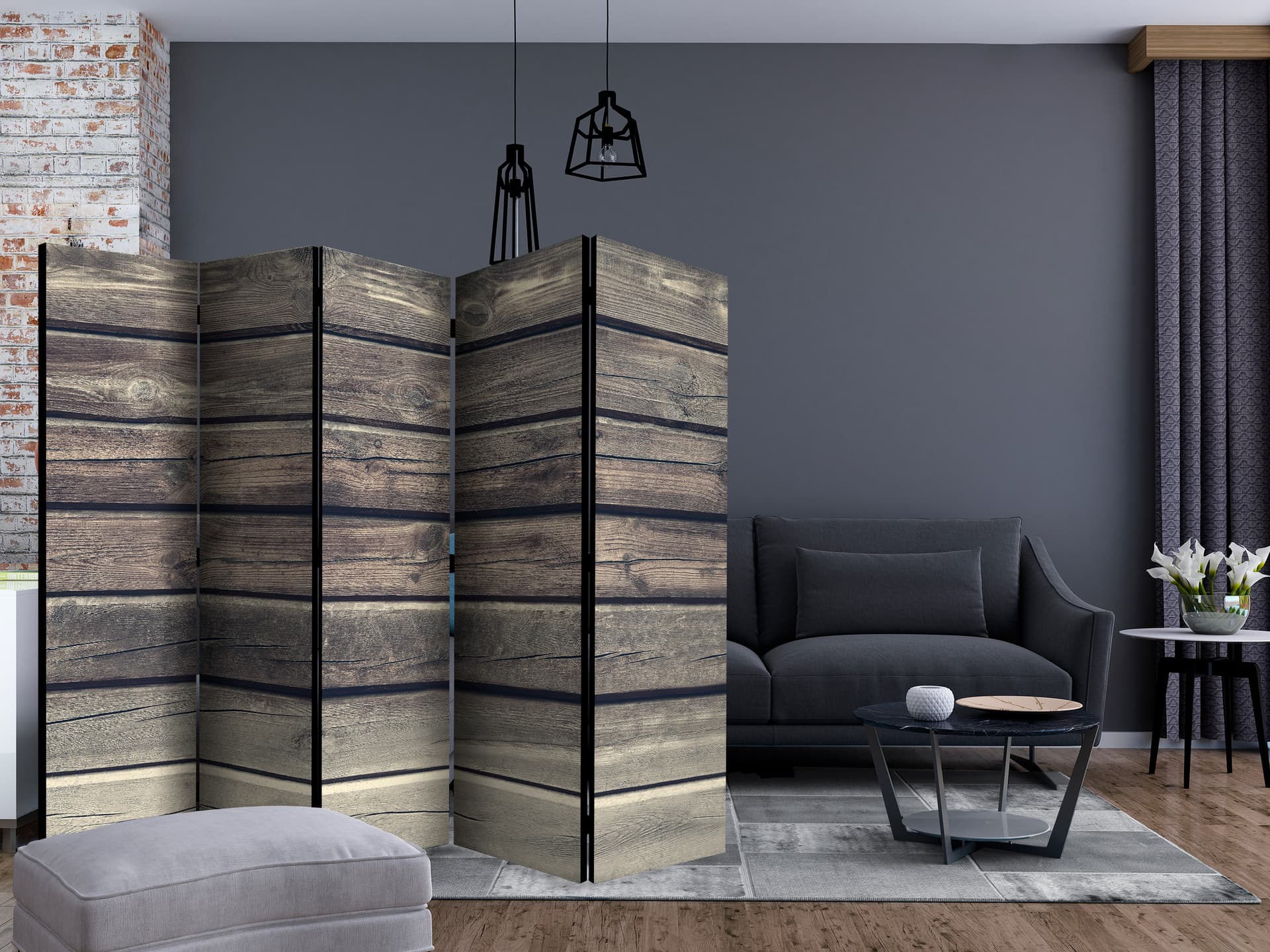 

Parawan 5-częściowy - Wiejski styl II [Room Dividers] (rozmiar 225x172)