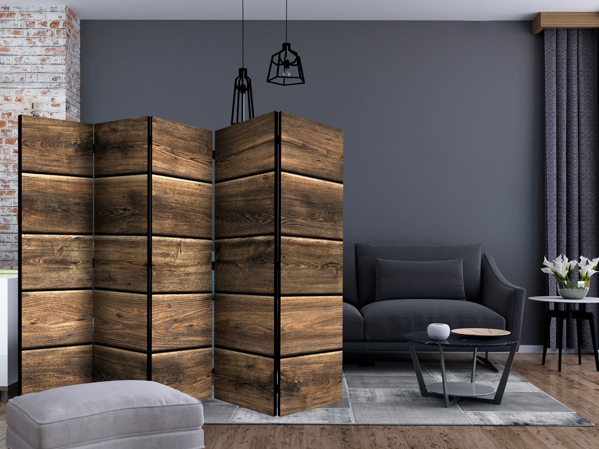 

Parawan 5-częściowy - Leśna kompozycja II [Room Dividers] (rozmiar 225x172)