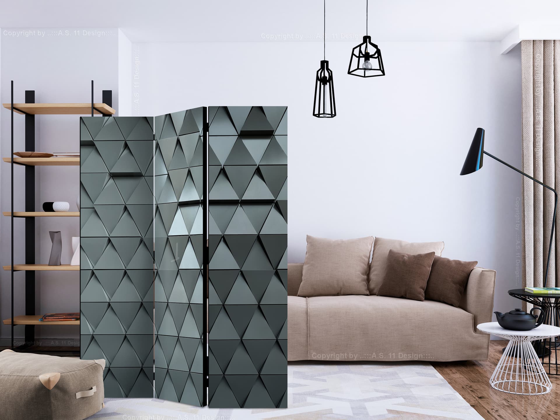 

Parawan 3-częściowy - Metalowe wrota [Room Dividers] (rozmiar 135x172)