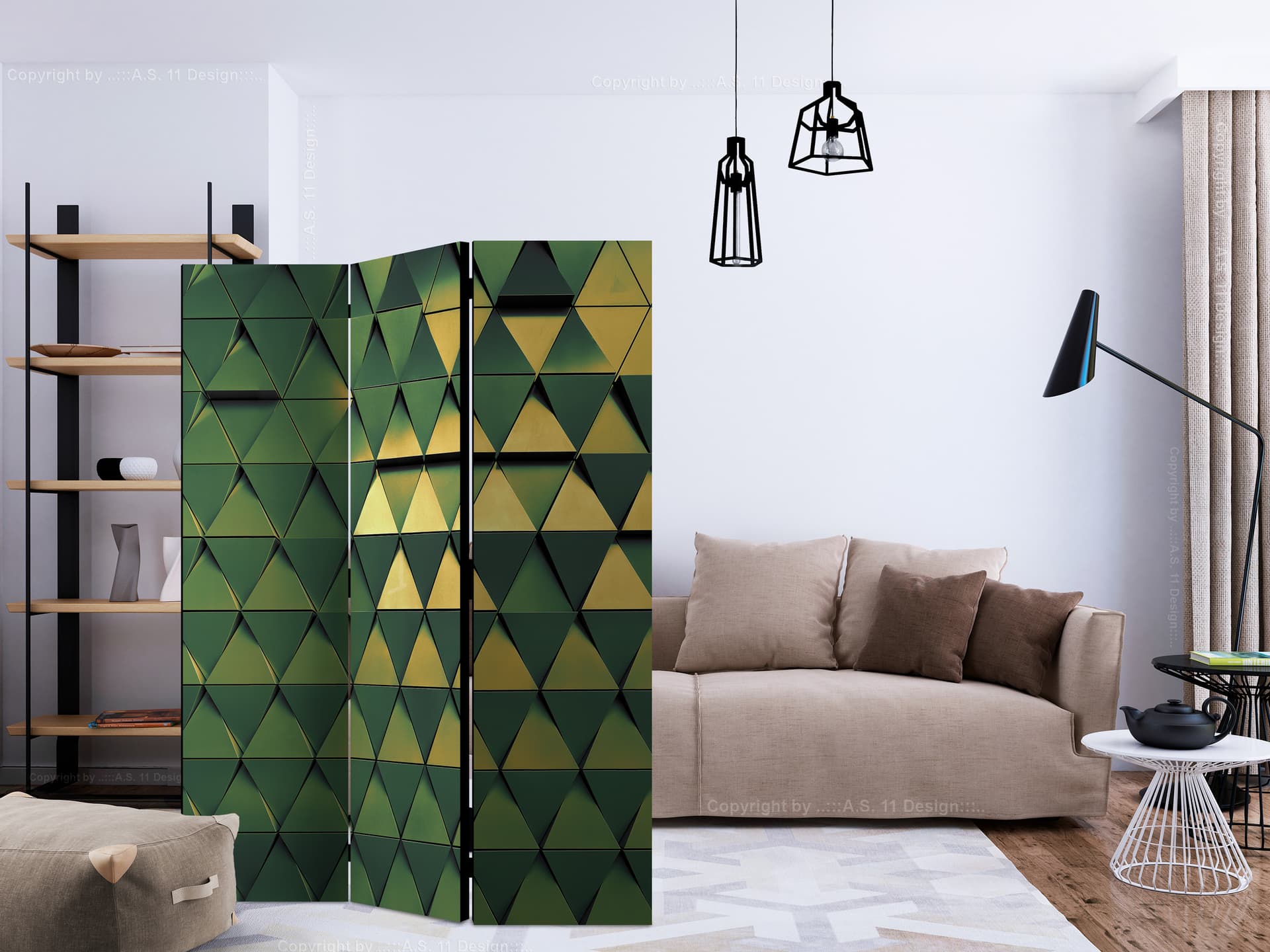 

Parawan 3-częściowy - Smocze łuski [Room Dividers] (rozmiar 135x172)